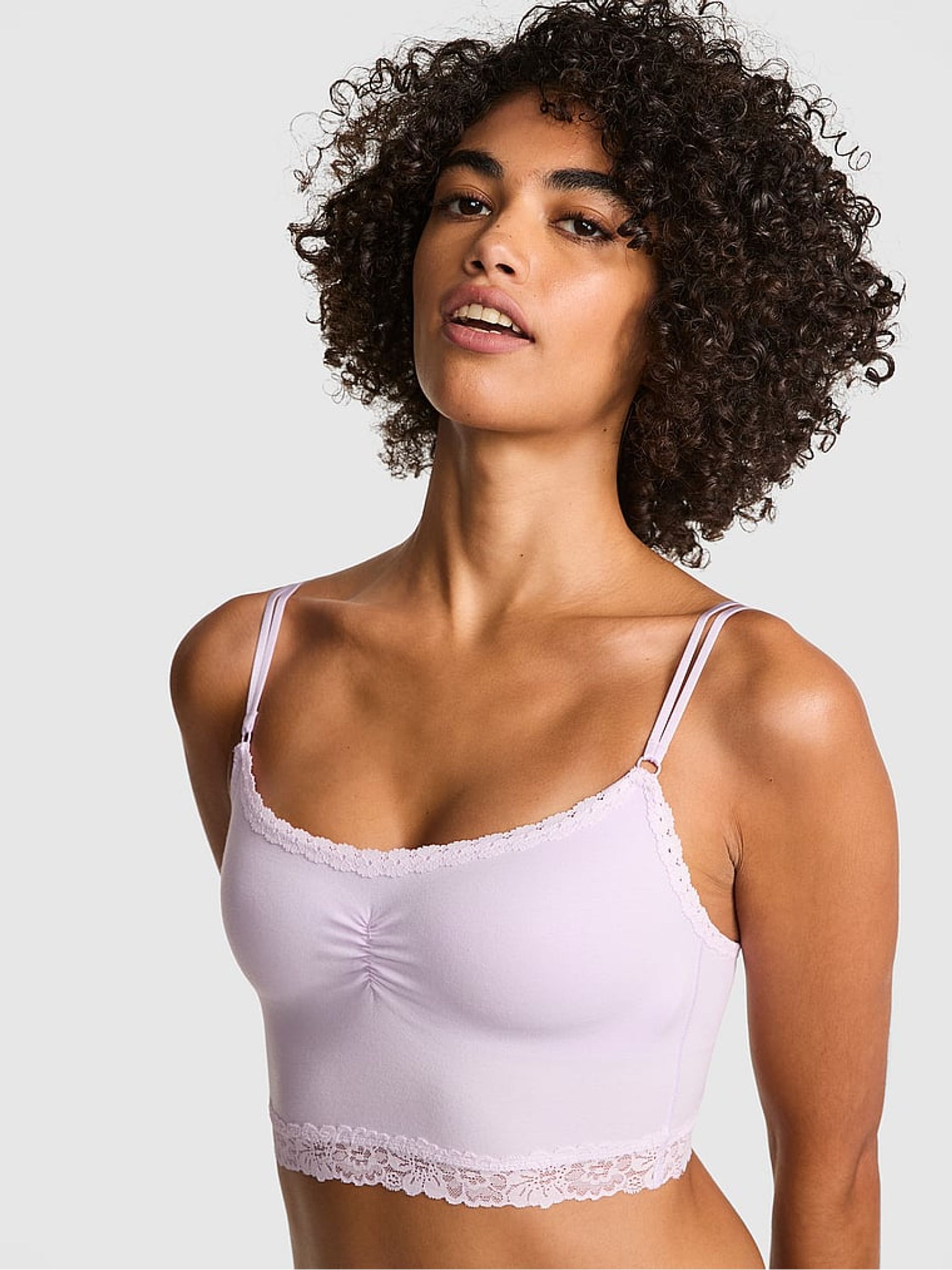 Purple Whisper Bralette Lace Trim Bralette - Image 1 of 3