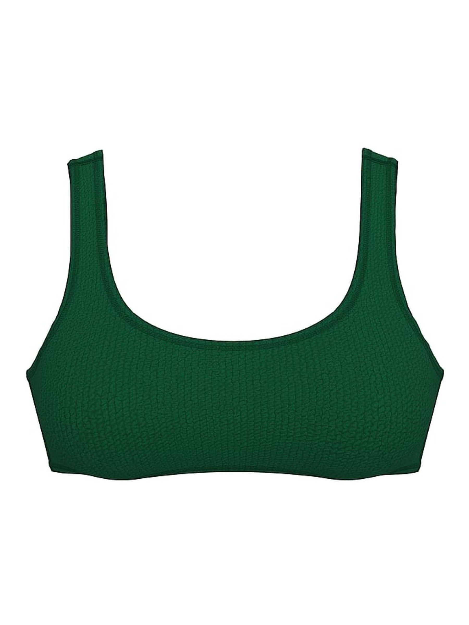 Jaguar Green Scoop Crinkle Bikini Top - Image 3 of 3
