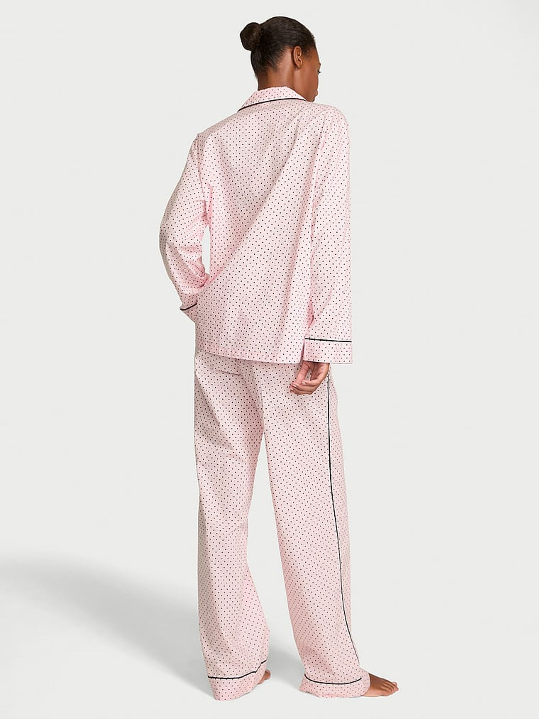 Angel Pink Small Dot Cotton Long Pyjamas Set - Image 2 of 3