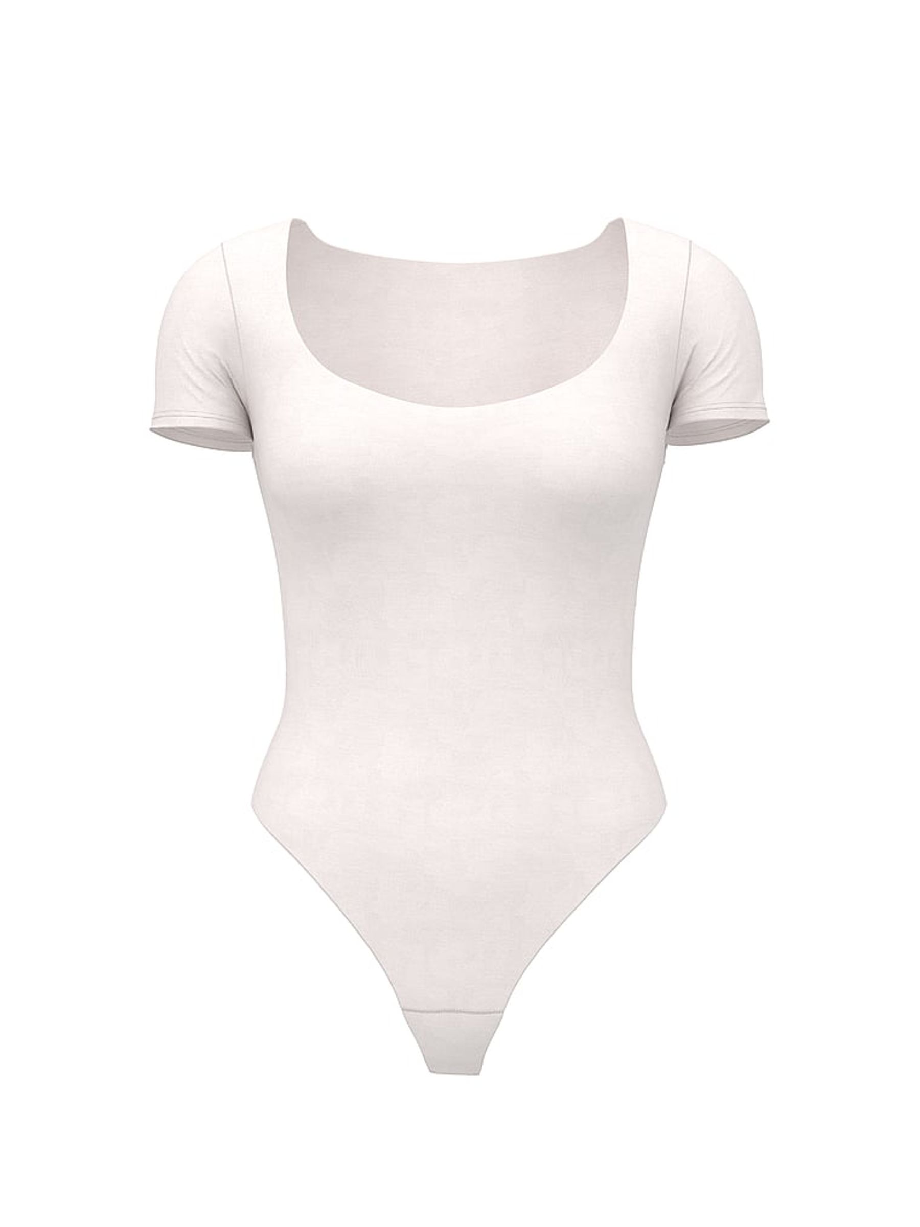 White FeatherSoft™ Square Neck Bodysuit - Image 3 of 3