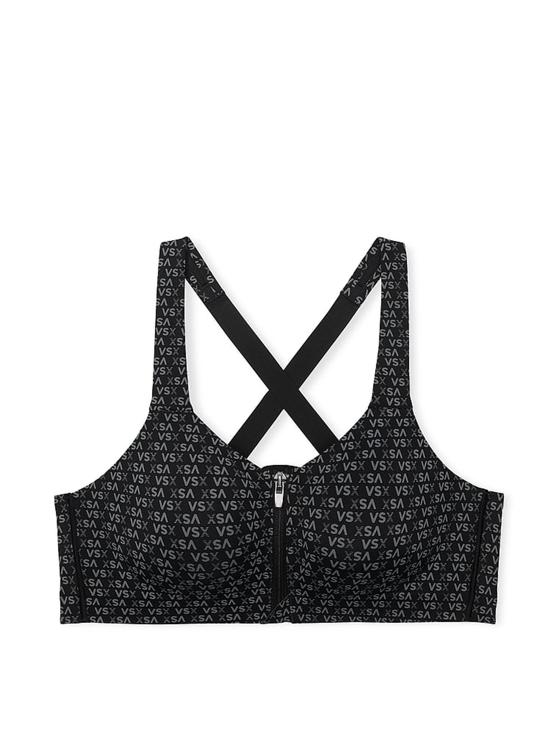 Black Logo Front Close High Support Sports Bra - Image 3 of 3