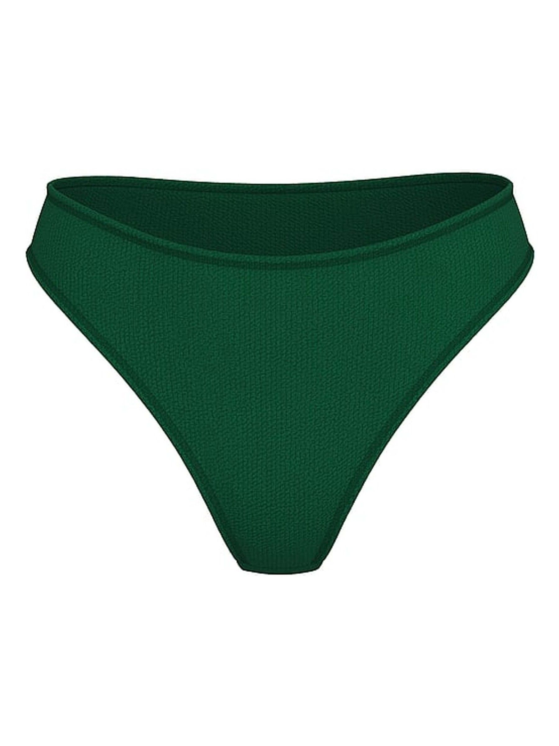 Jaguar Green Thong Crinkle Bikini Bottoms - Image 3 of 3