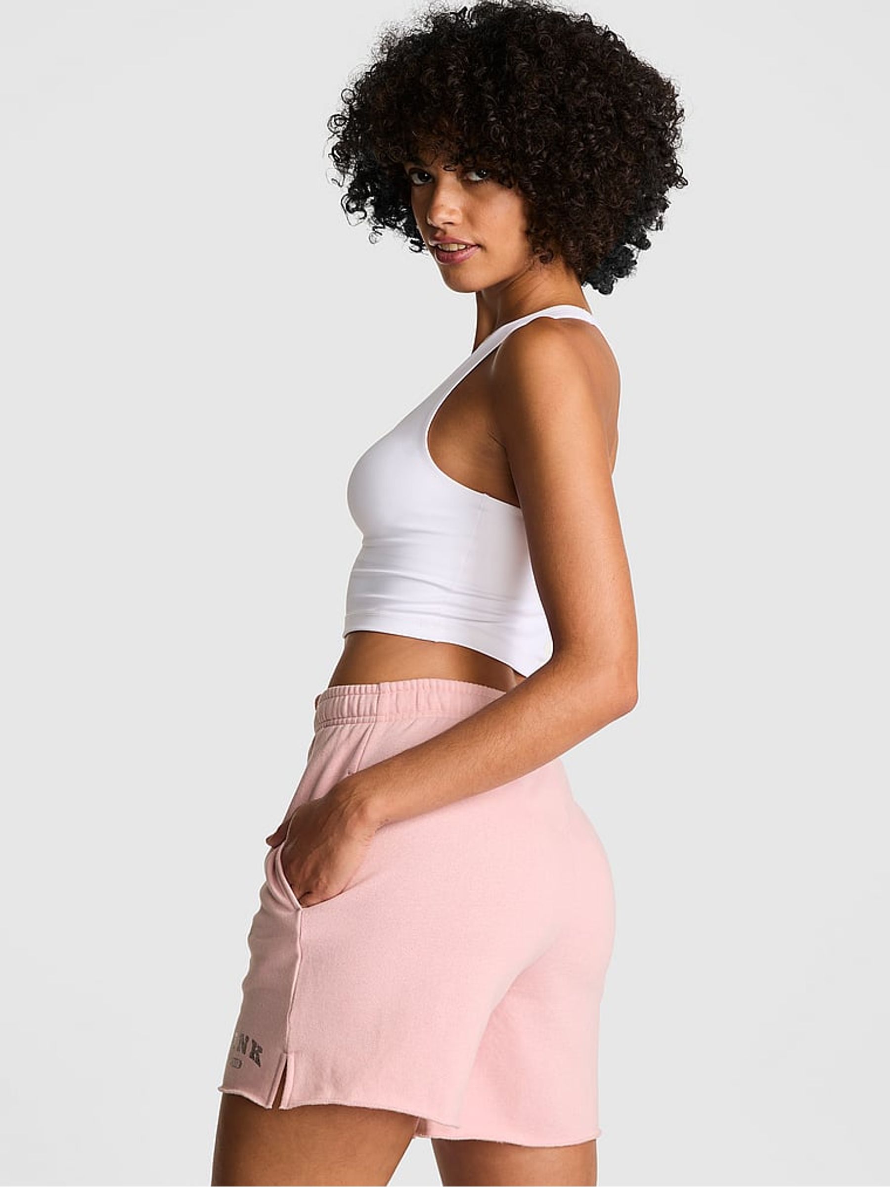 Dollhouse Pink Fleece Shorts - Image 2 of 3