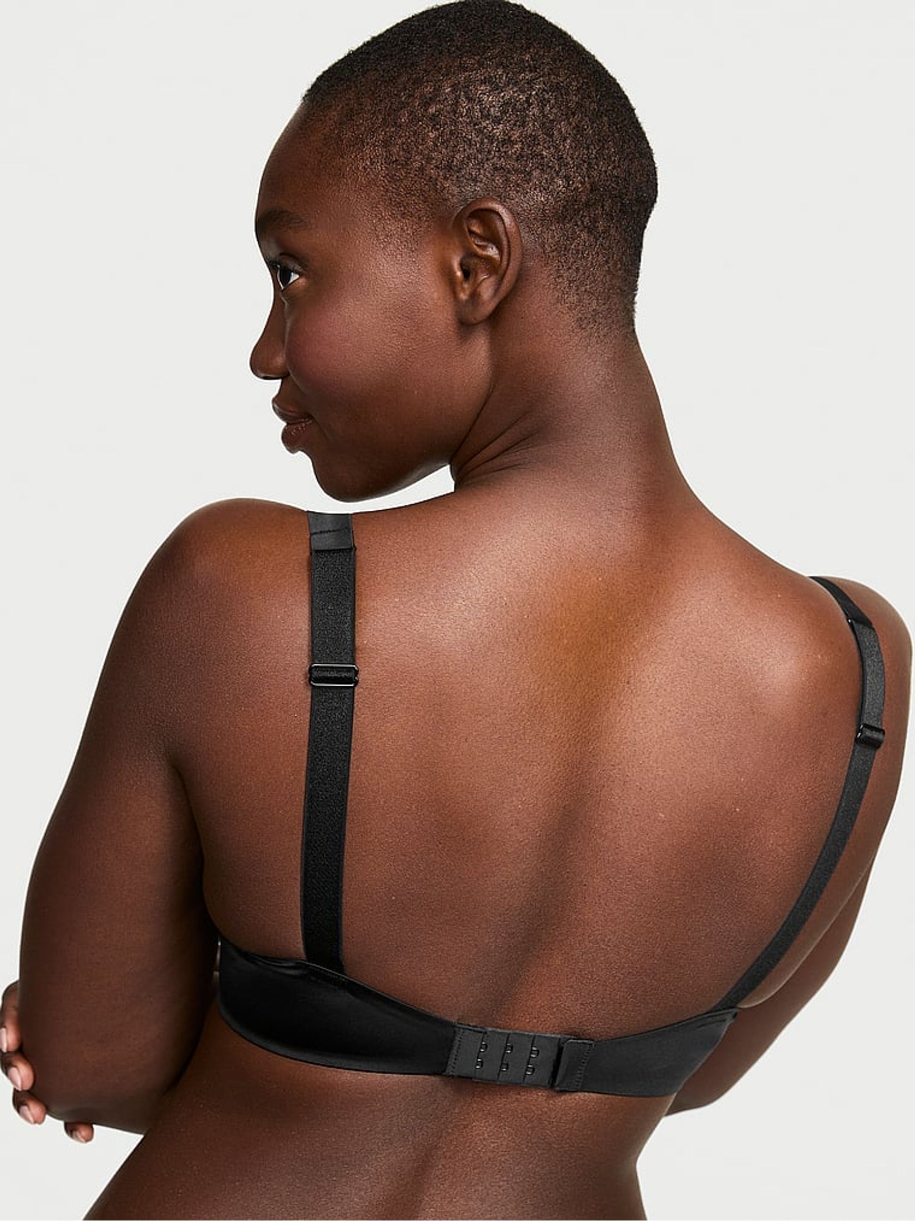 Black Lightly Lined Demi Scattered Shine Strap Bra - Image 2 of 4