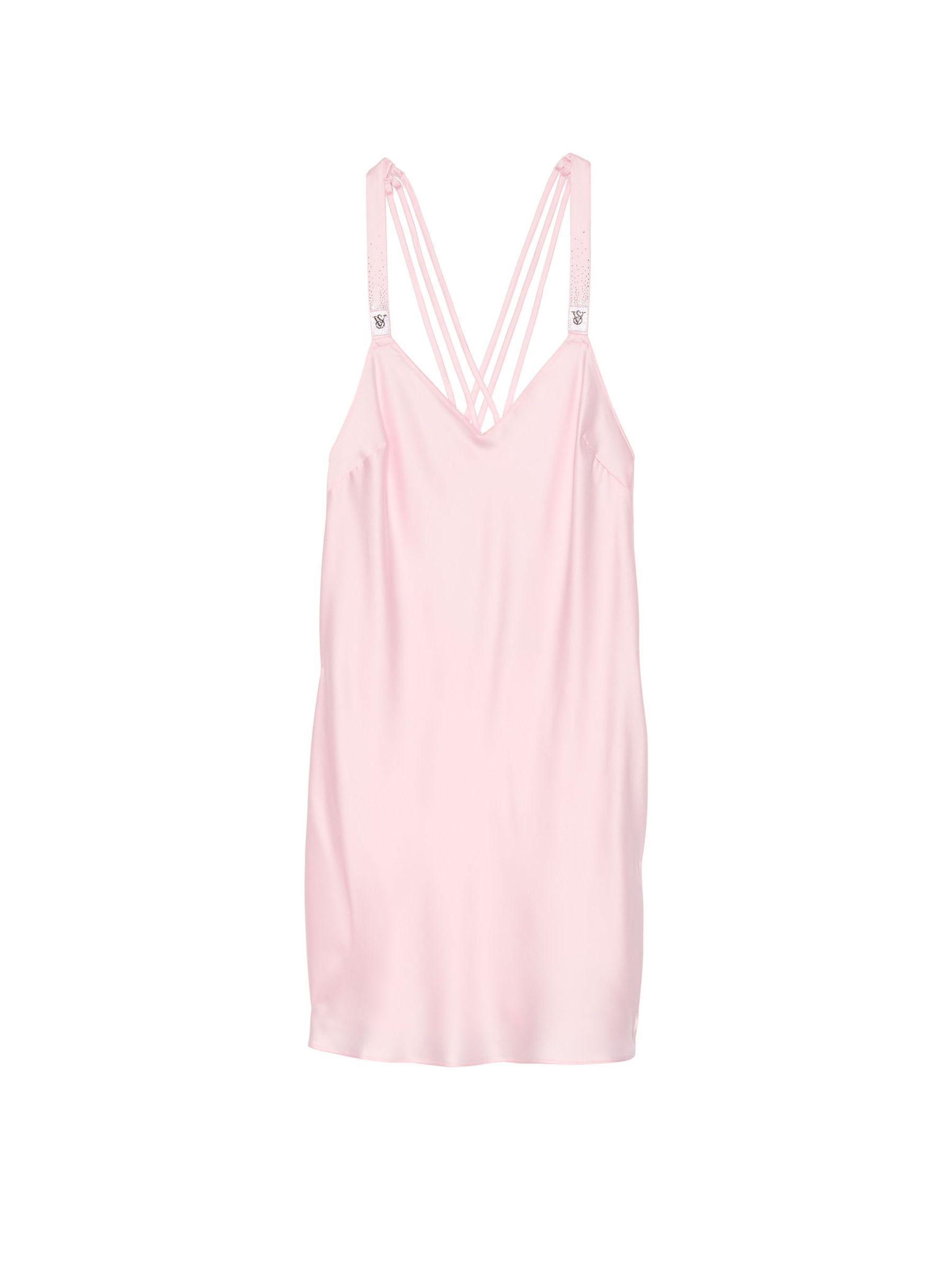 Angel Pink Scattered Shine Satin Strappy Back Slip - Image 3 of 3