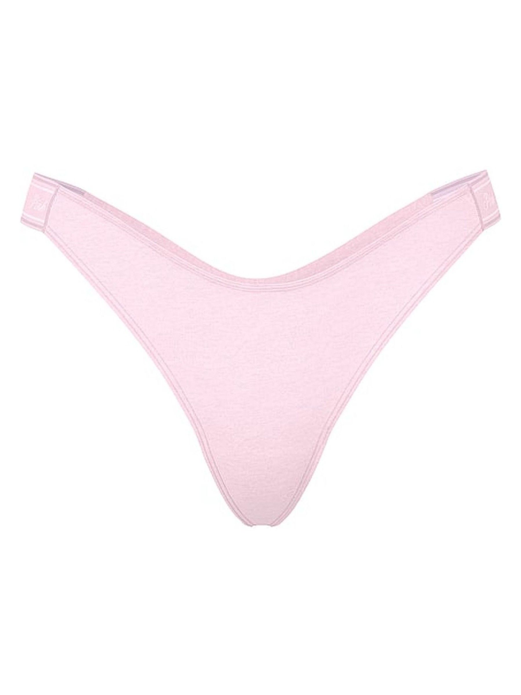 Pink Tulip Thong Cotton Logo Knickers - Image 3 of 3