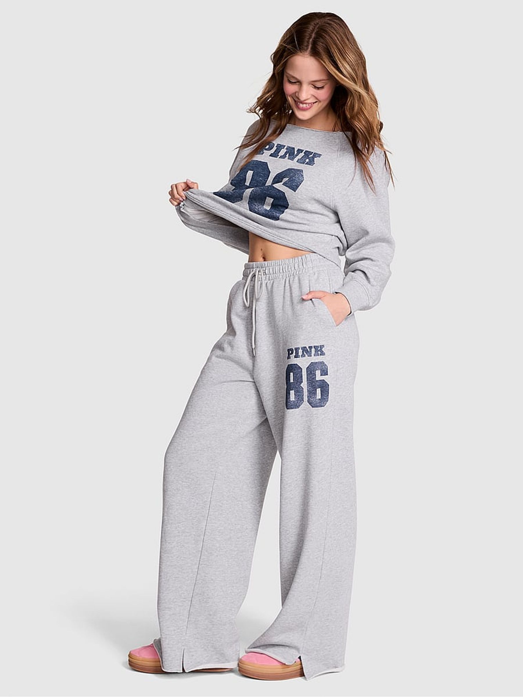 Ivy Fleece Relaxed Sweatpants, Pink, XL - Women's Bottoms - Pink