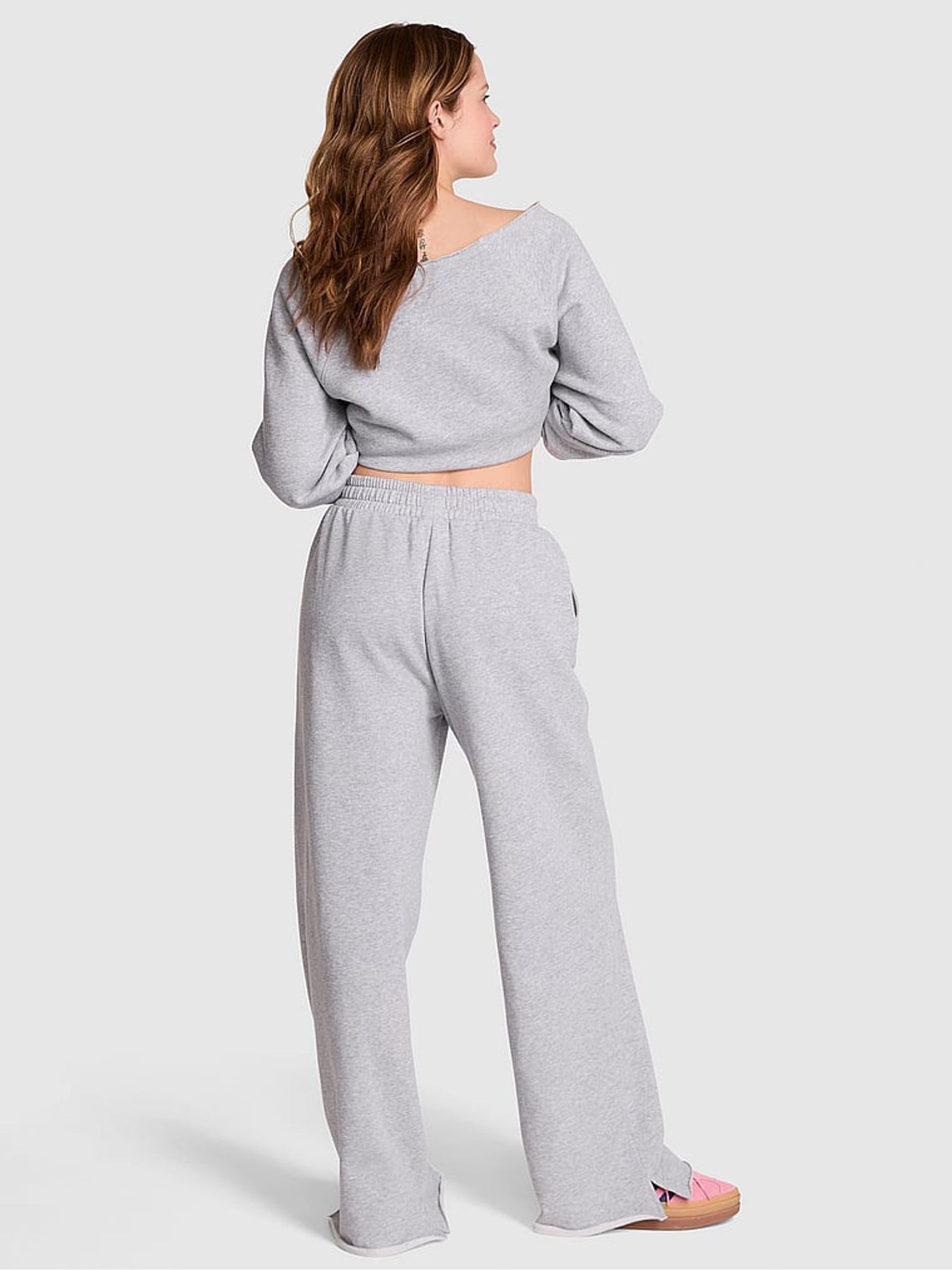 Medium Heather Grey Fleece Joggers - Image 2 of 4
