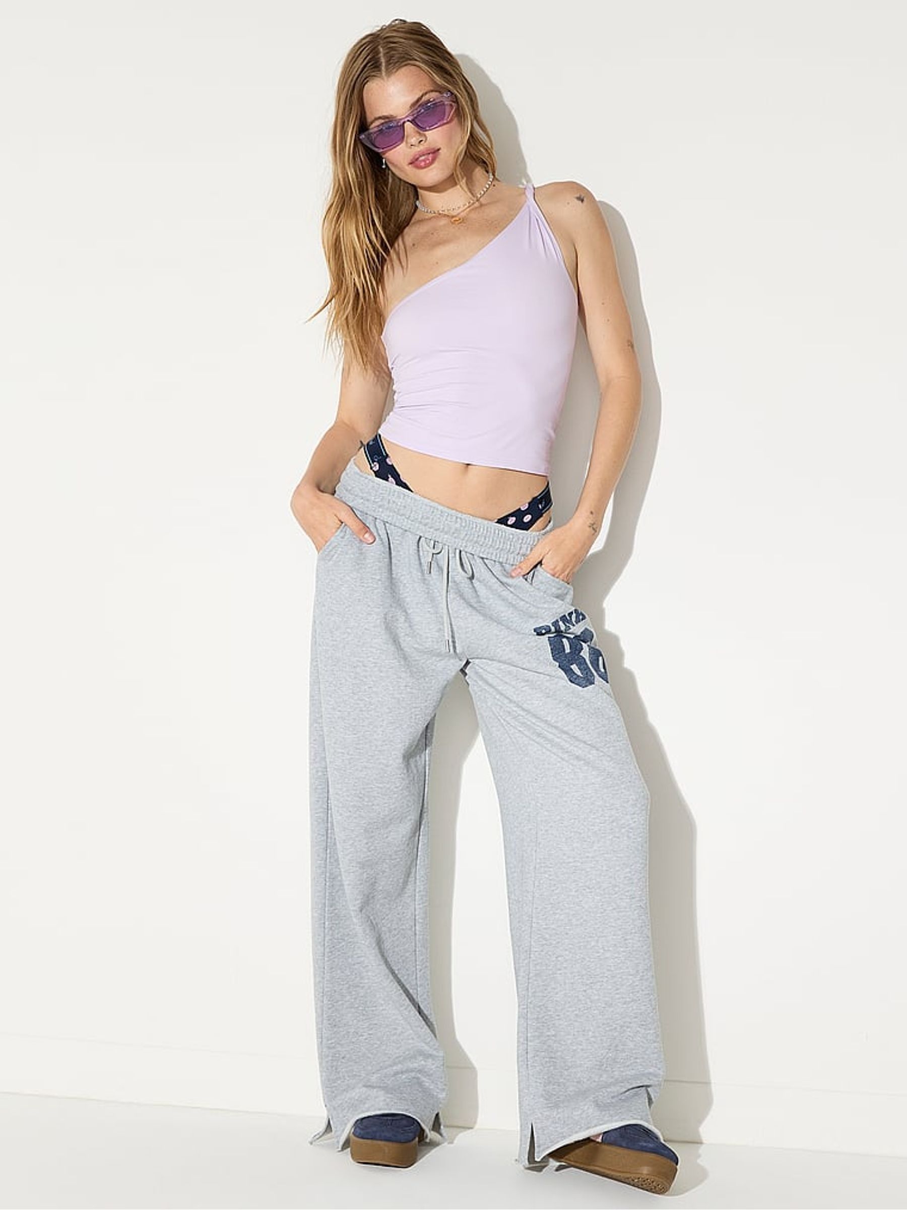 Medium Heather Grey Fleece Joggers - Image 3 of 4