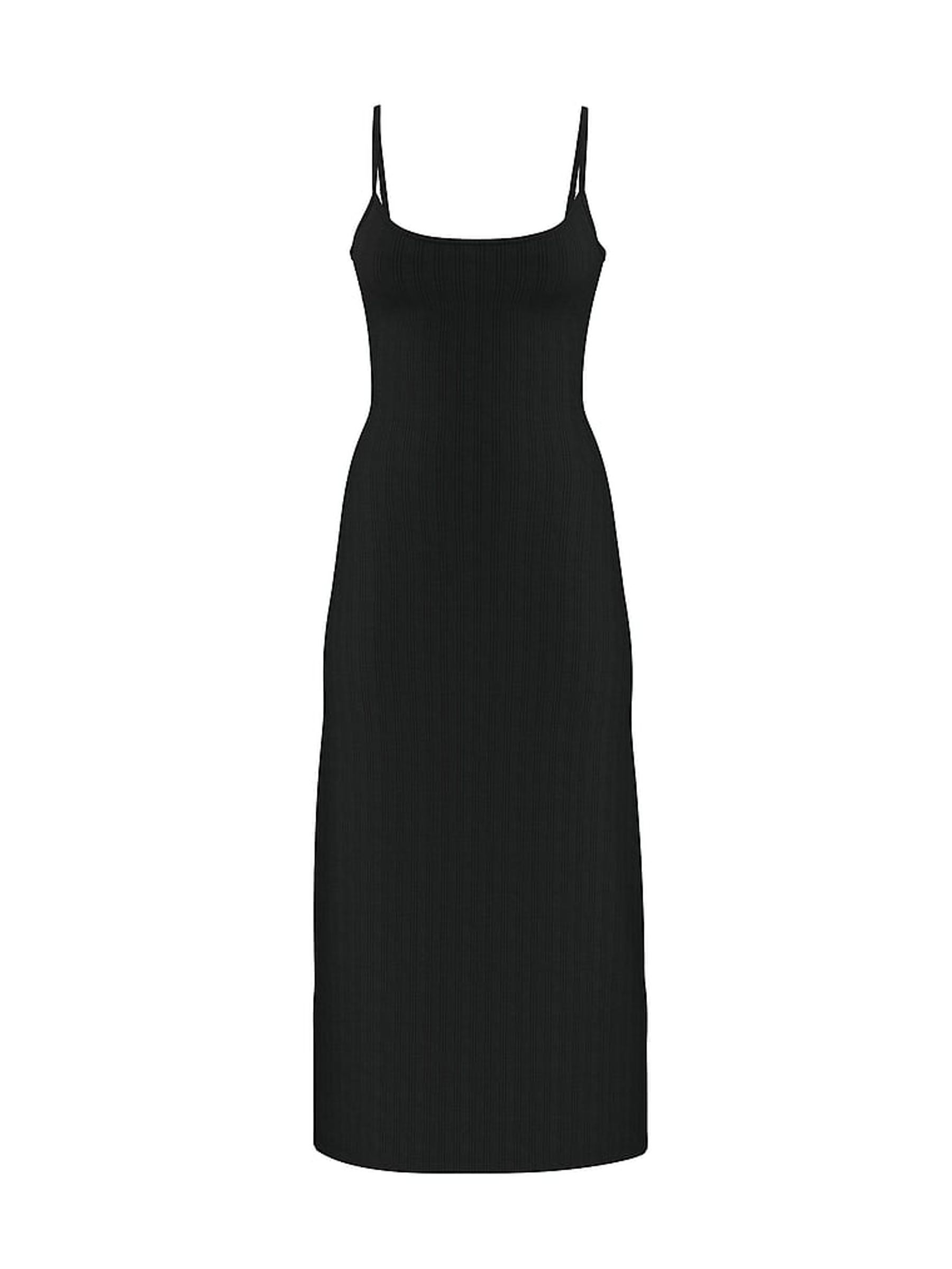 Black Modal Maxi Slip Dress - Image 3 of 3