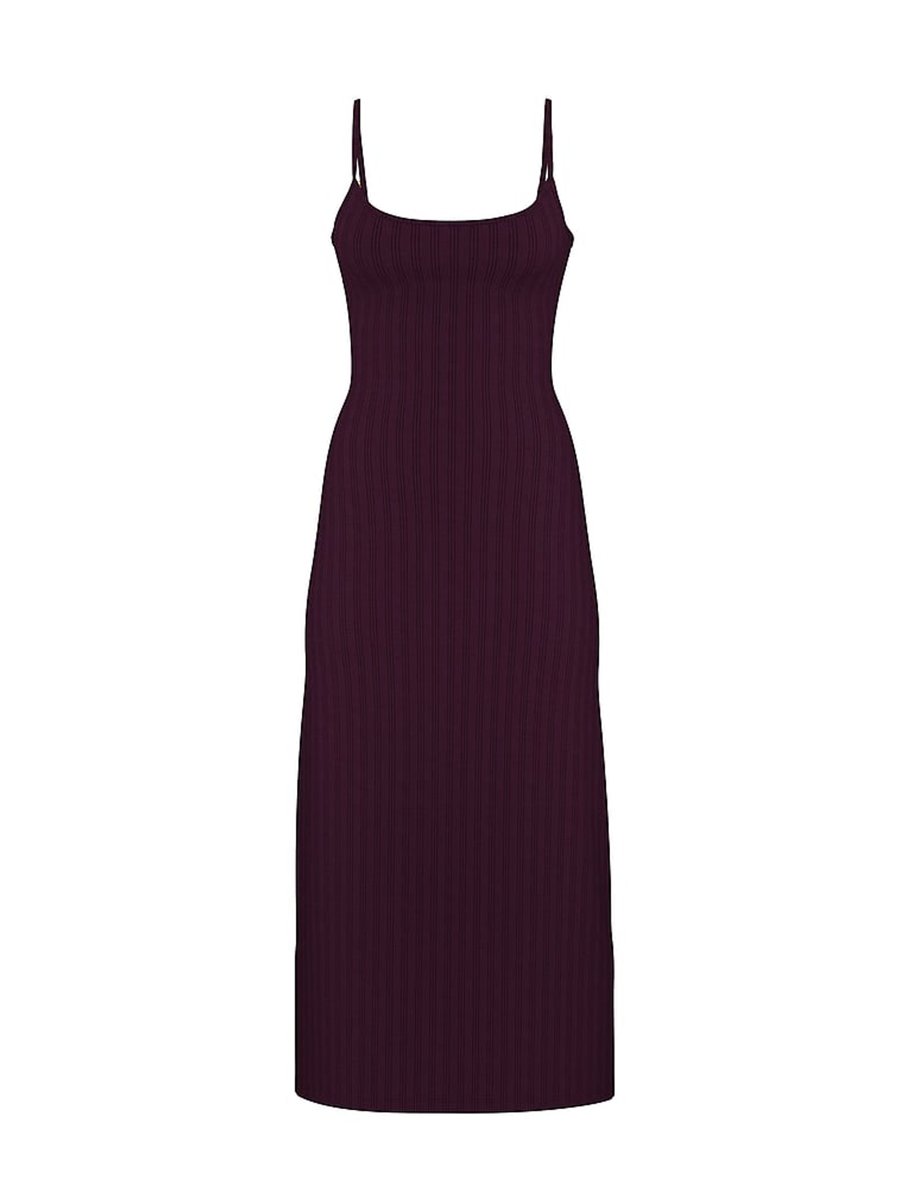 Winter Wine Purple Modal Maxi Slip Dress - Image 3 of 3