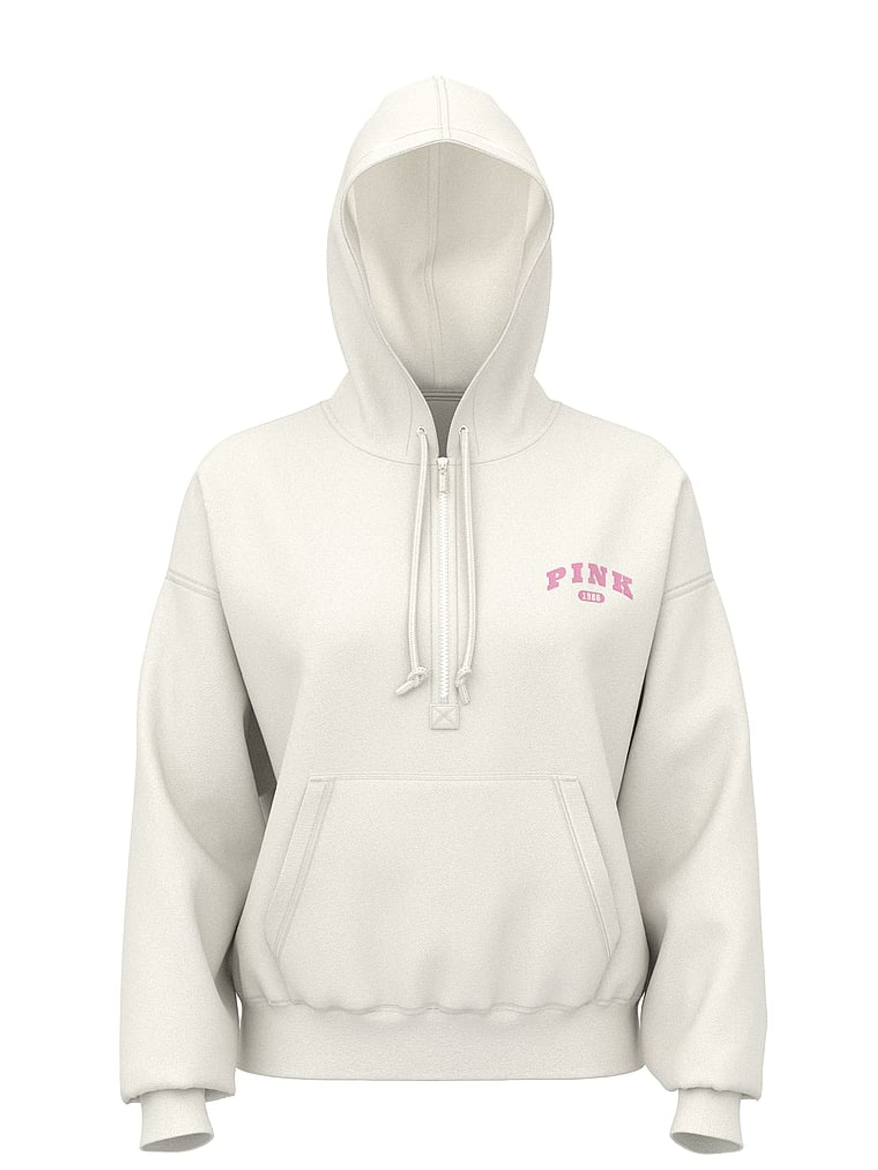 Winter White Half Zip Fleece Hoodie - Image 3 of 3