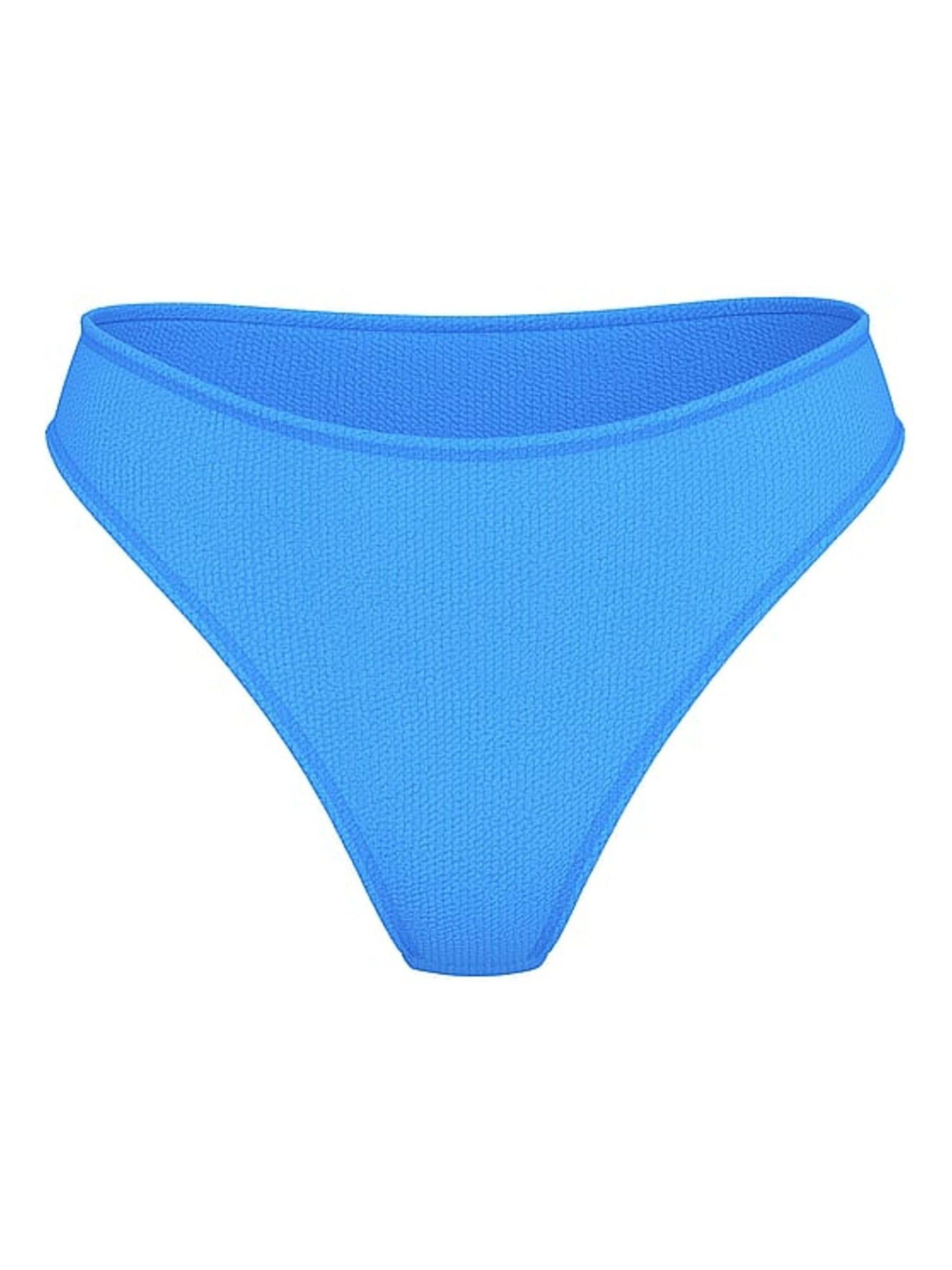 Dream On Blue Thong Crinkle Bikini Bottoms - Image 3 of 3