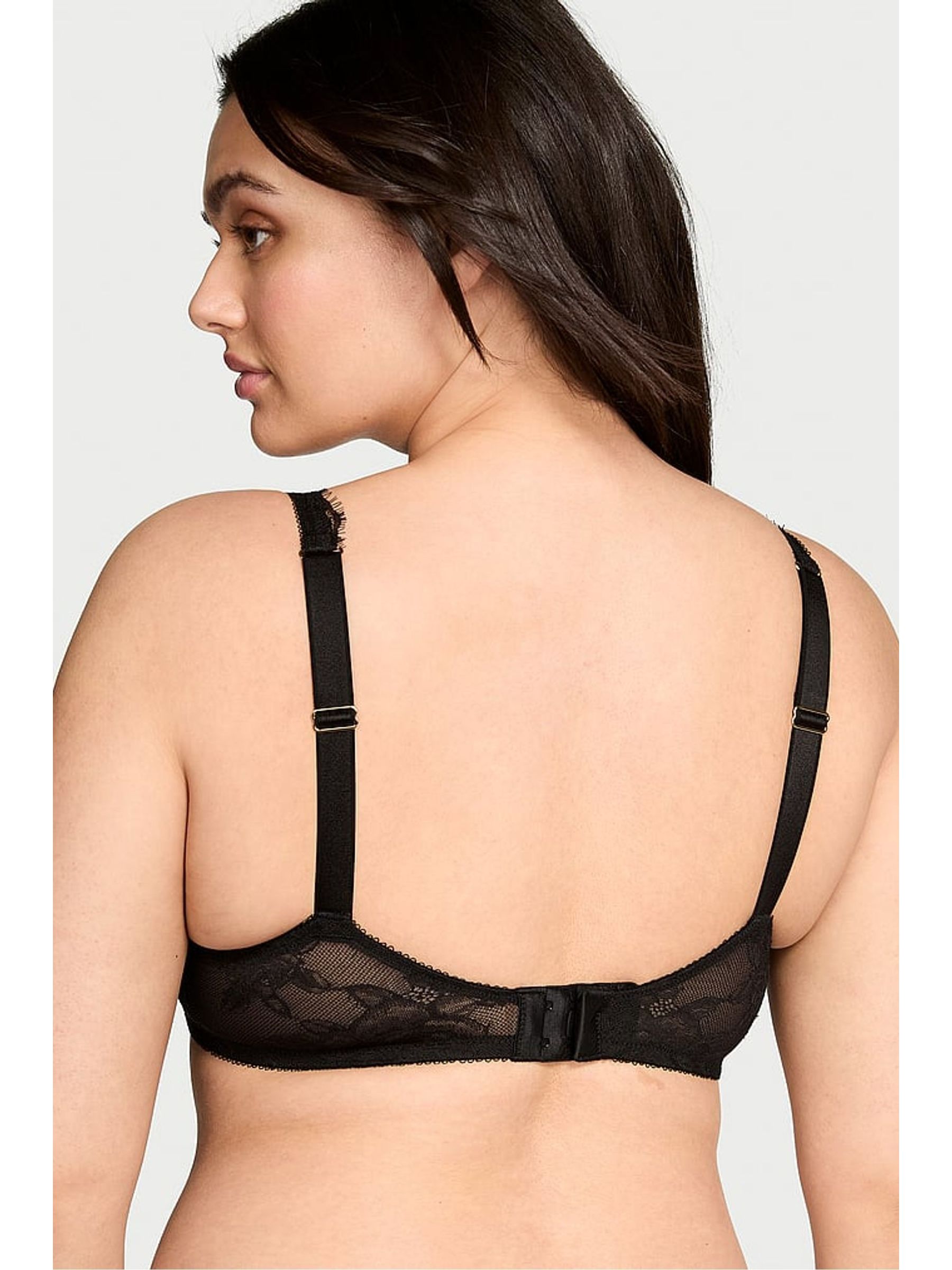 Black Full Cup Support Unlined Lace Bra - Image 2 of 3