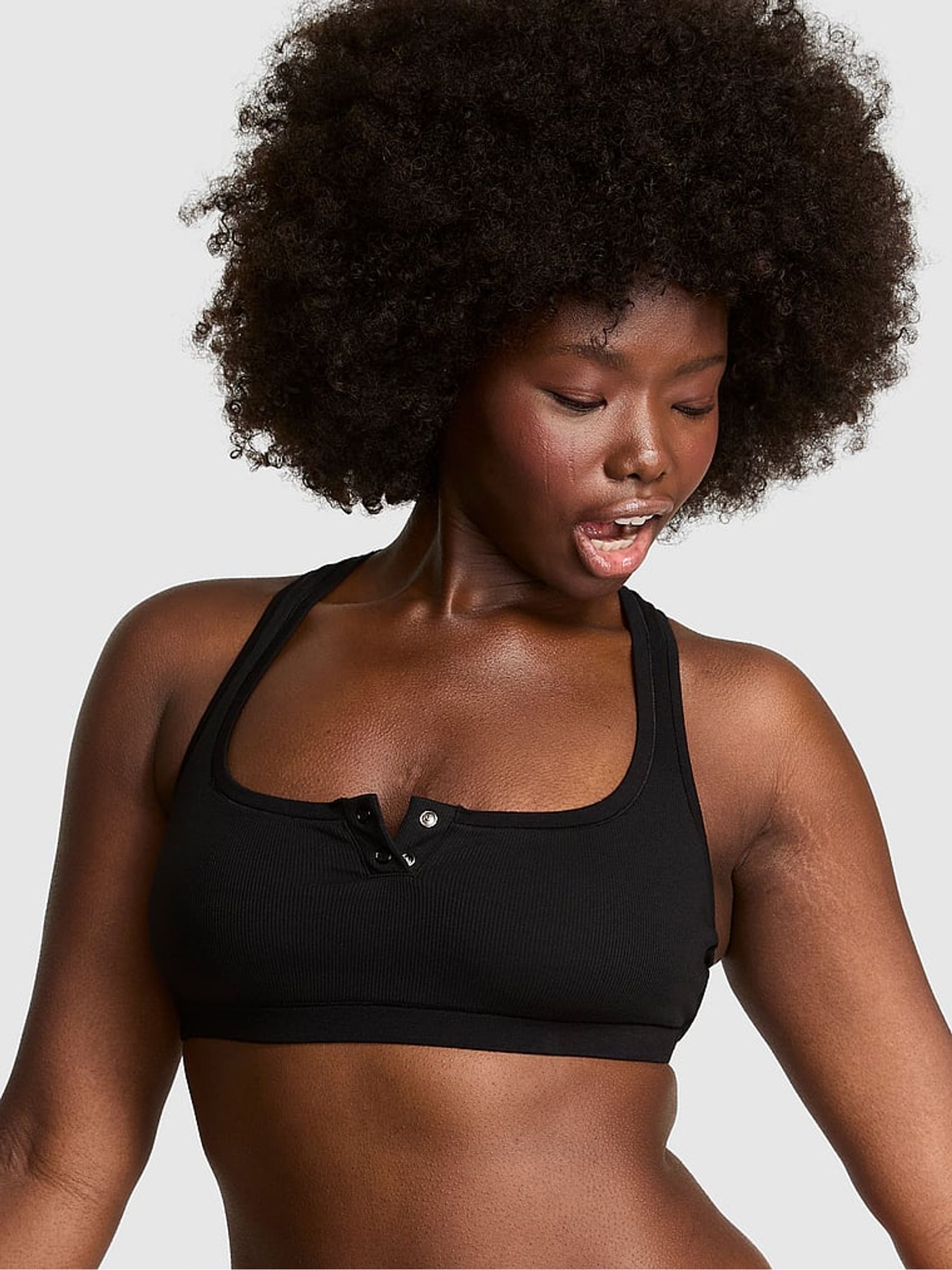 Black Bralette Cotton Dorm - Image 1 of 3