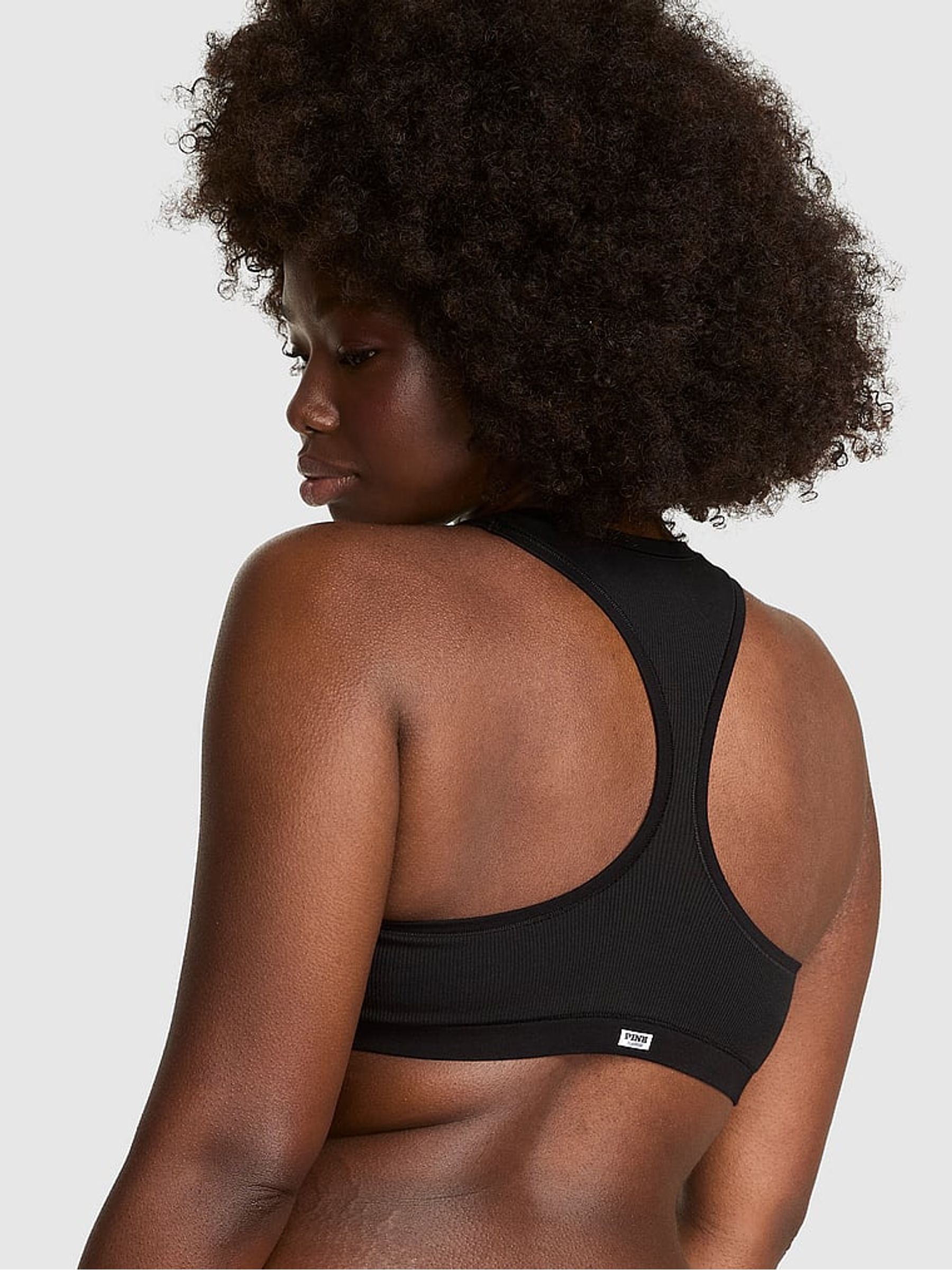 Black Bralette Cotton Dorm - Image 2 of 3