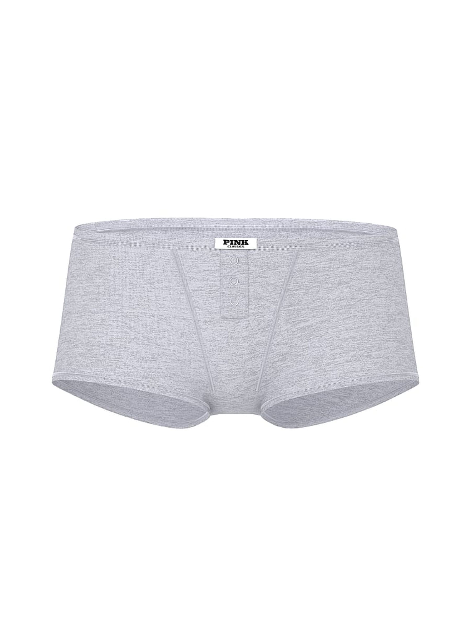 Medium Heather Grey Boyshort Cotton Knickers - Image 3 of 3