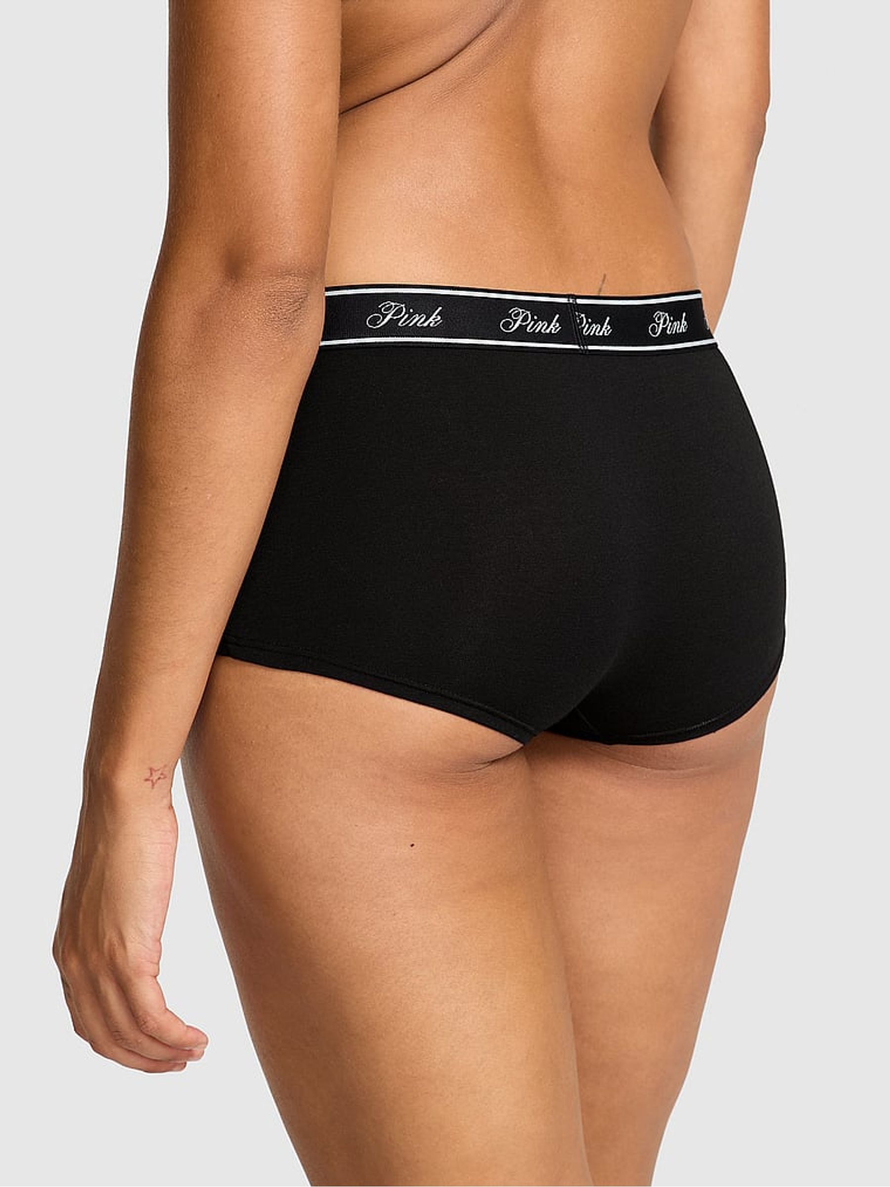 Black Cotton Logo Knickers - Image 2 of 3