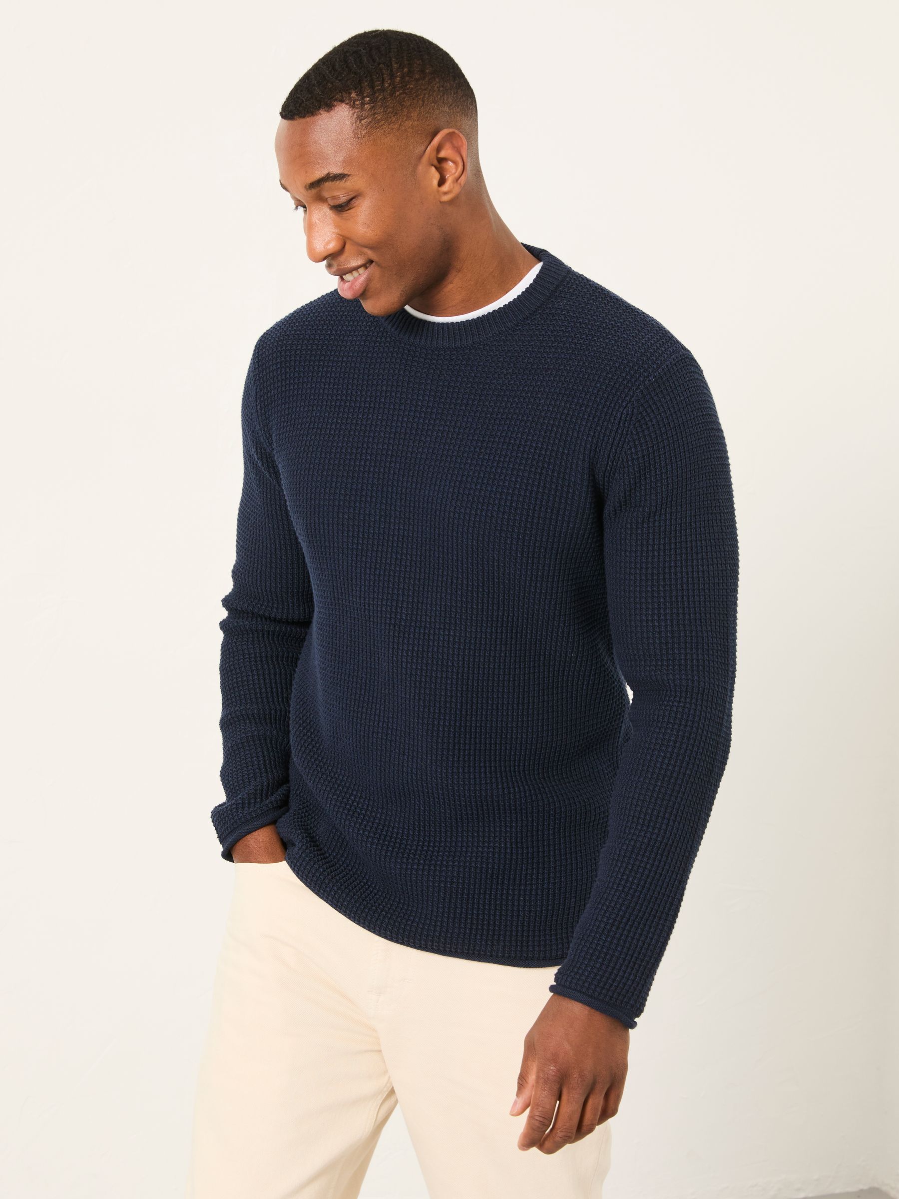 Penrith Navy Crew Neck Knitted Jumper - Image 1 of 6