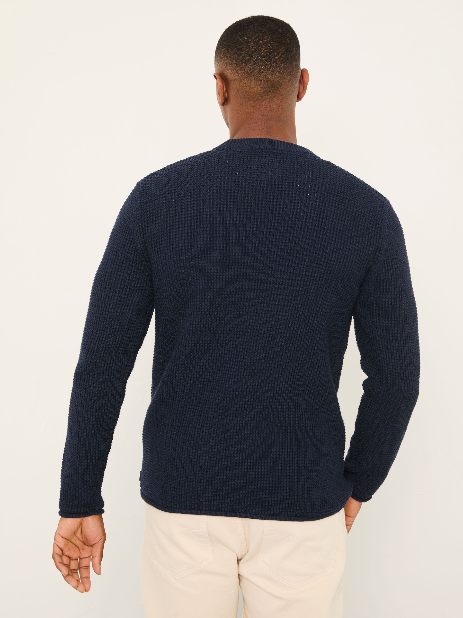 Penrith Navy Crew Neck Knitted Jumper | FatFace USA