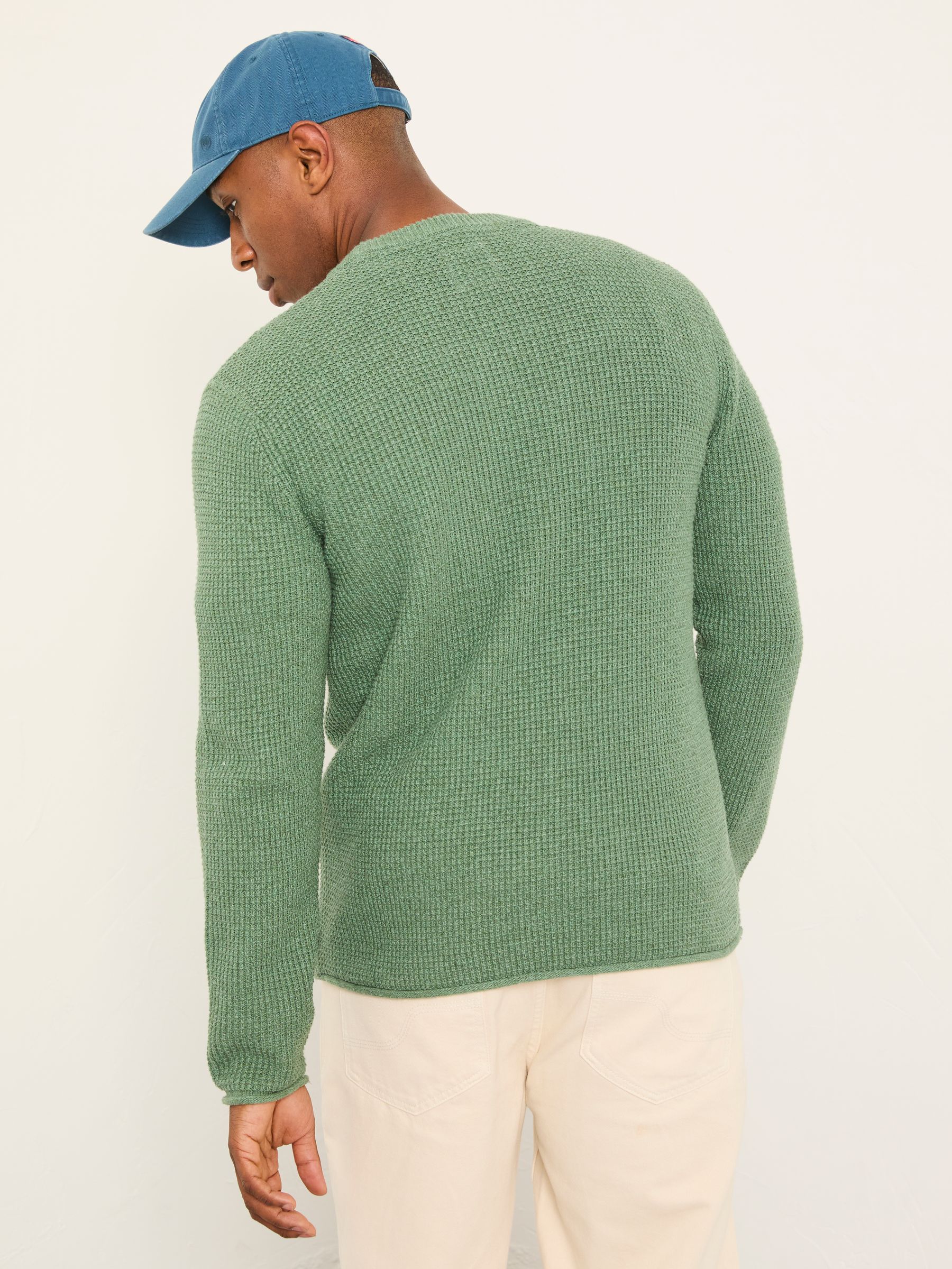 Penrith Green Crew Neck Knitted Jumper - Image 2 of 6