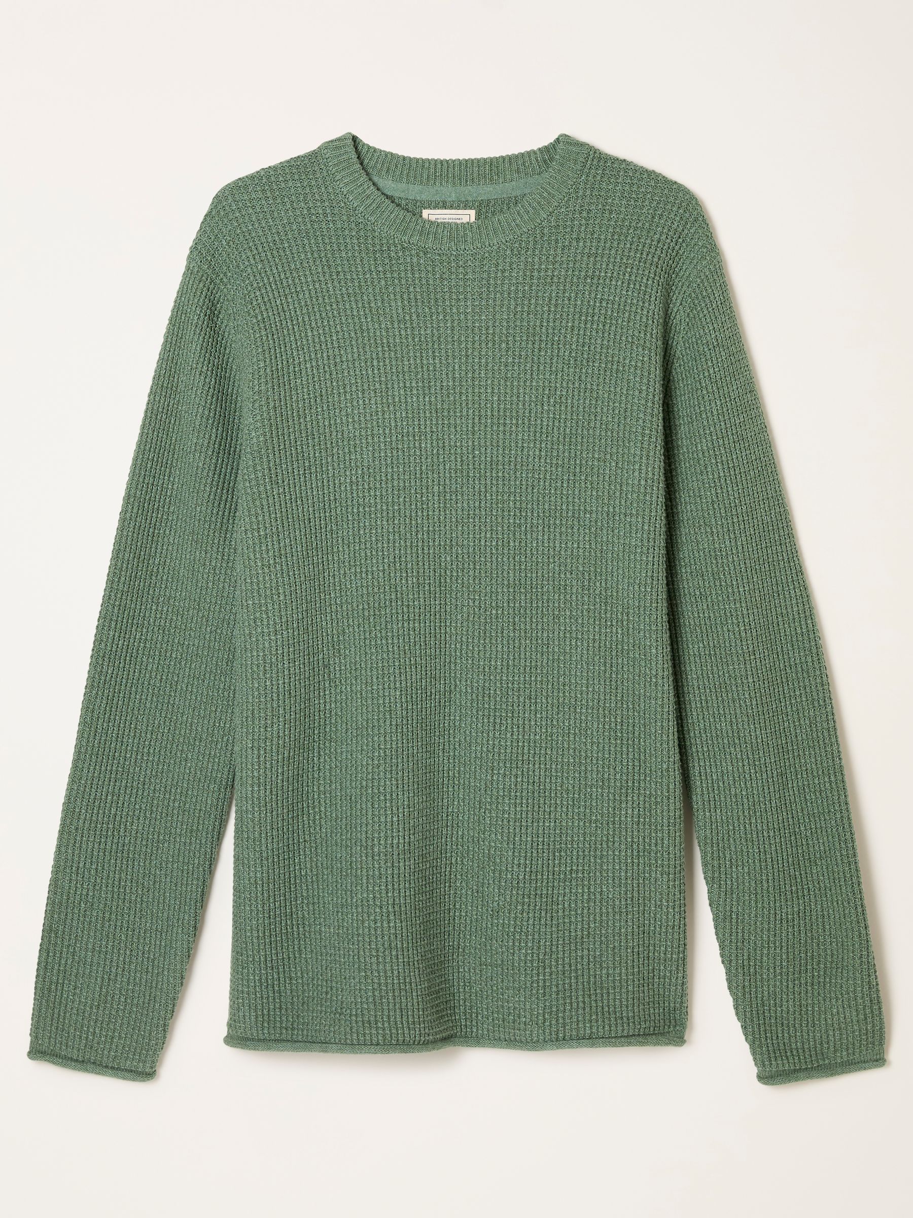 Penrith Green Crew Neck Knitted Jumper - Image 6 of 6