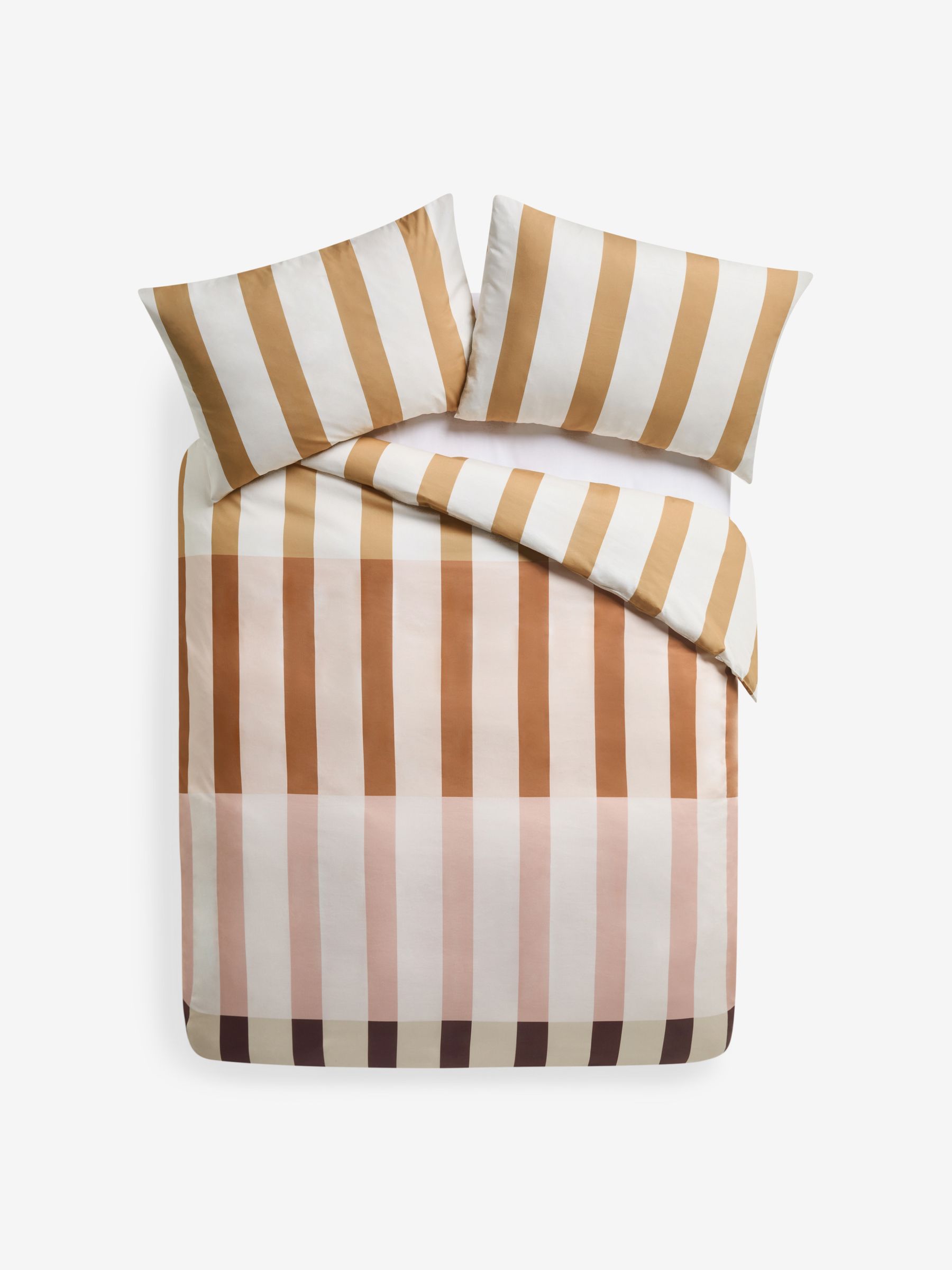 Terri 180 Thread Count Duvet Cover and Pillowcase Set in Natural - Image 4 of 4