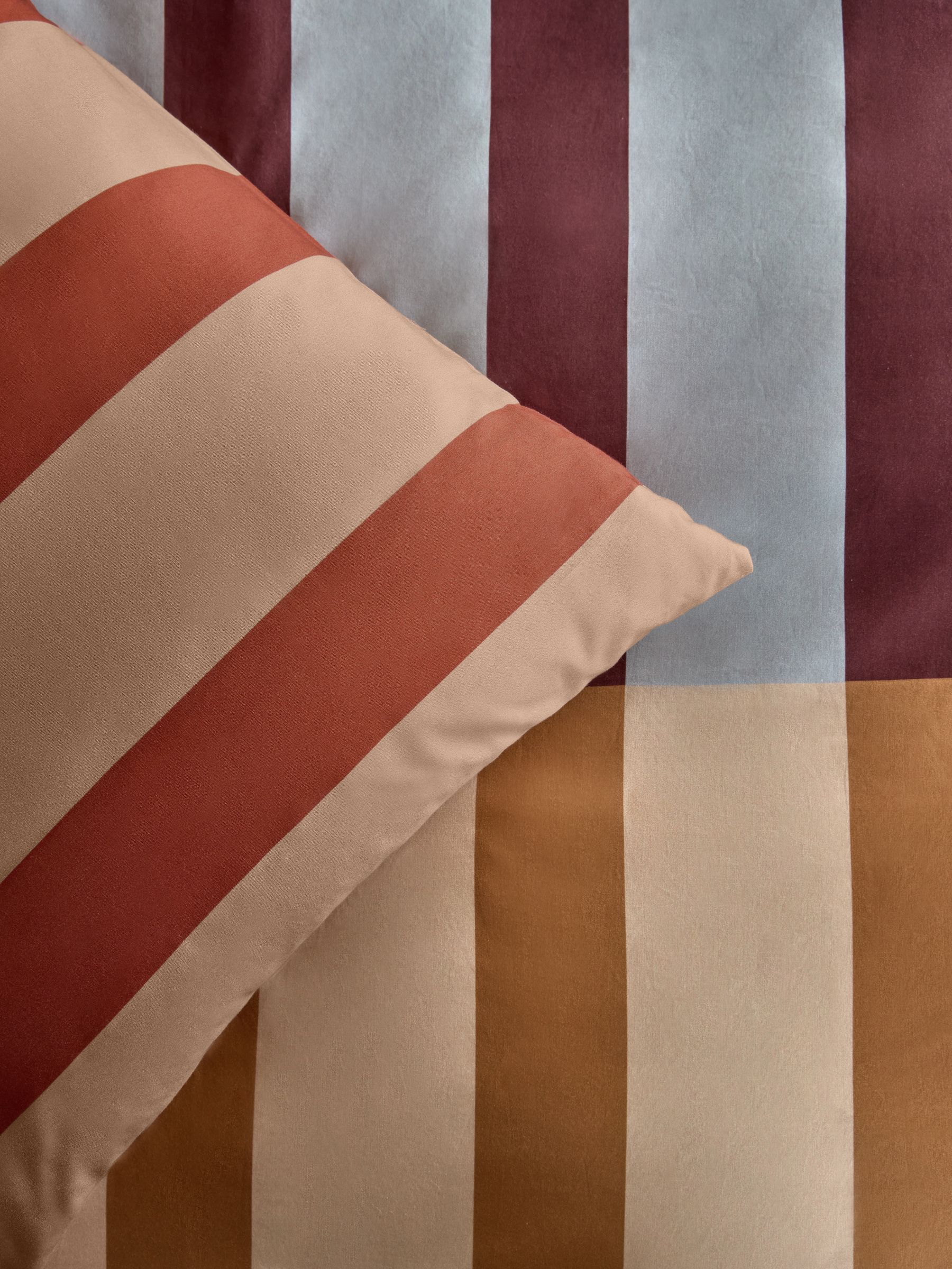 Terri 180 Thread Count Duvet Cover and Pillowcase Set in Rust - Image 2 of 4 Terri 180 Thread Count Duvet Cover and Pillowcase Set in Rust - Image 2 of 4