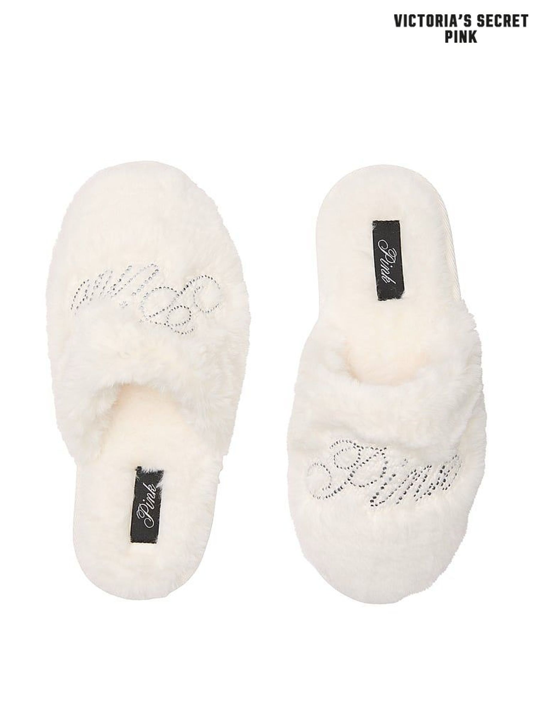 Winter White Faux Fur Slippers - Image 3 of 3