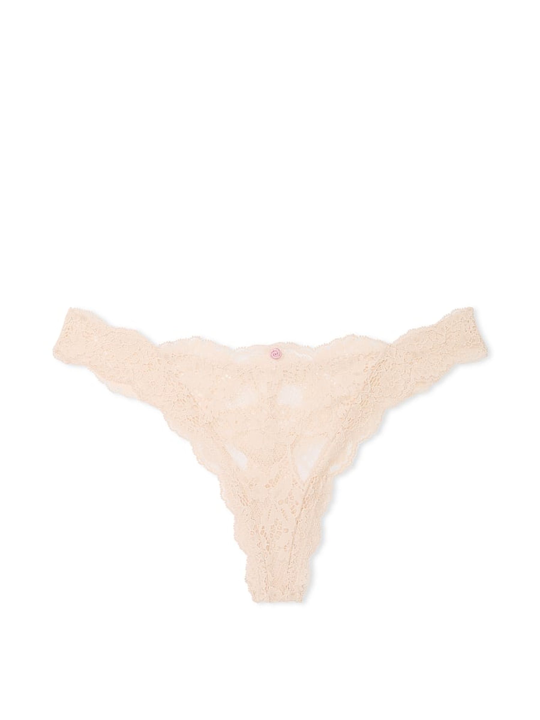 Marzipan Nude Thong Lace Knickers - Image 4 of 4
