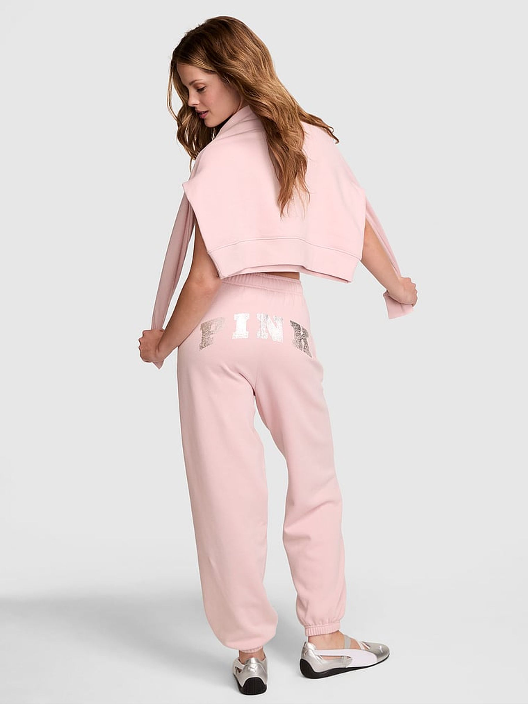 Dollhouse Pink Fleece Joggers - Image 2 of 2