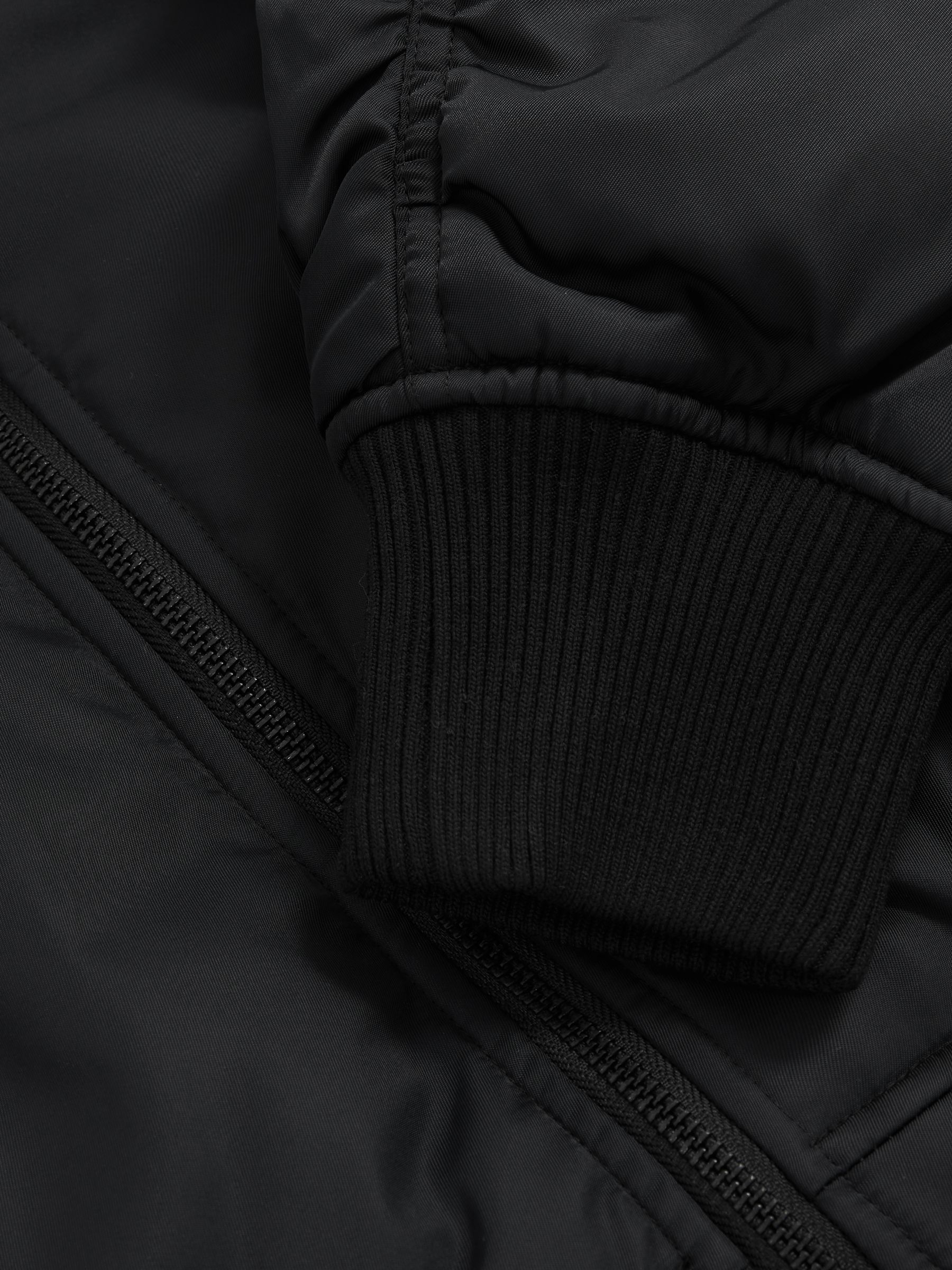 The Upside Ruched-Sleeve Bomber Jacket in Black - Image 5 of 5