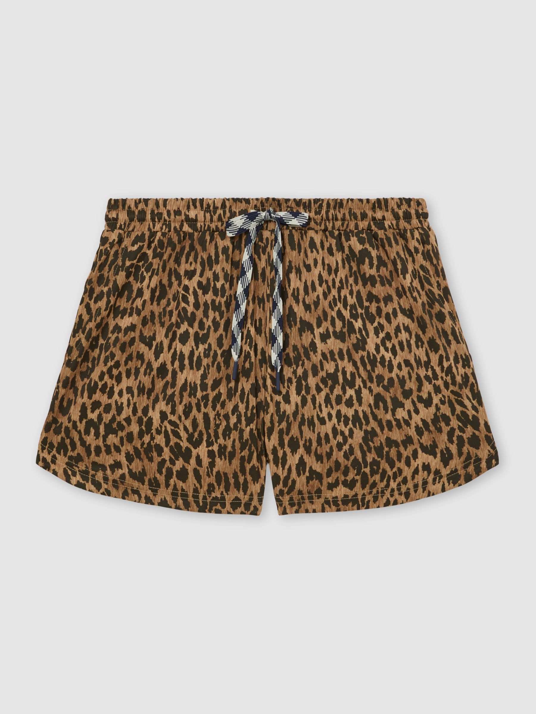 Shorts in Brown Print - Image 2 of 5 Shorts in Brown Print - Image 2 of 5