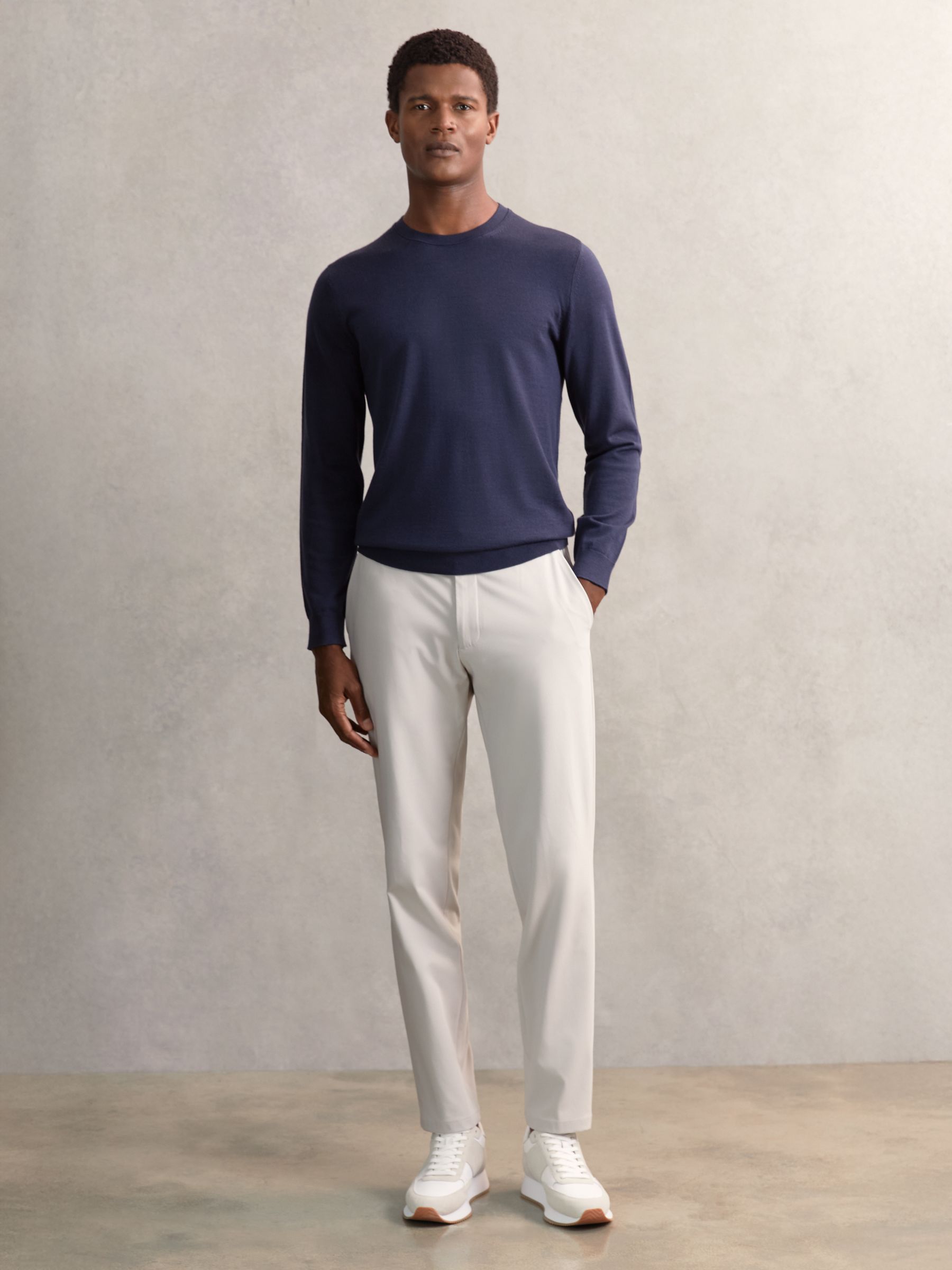 Technical Stretch Relaxed Trousers in Ice Blue - Image 1 of 6