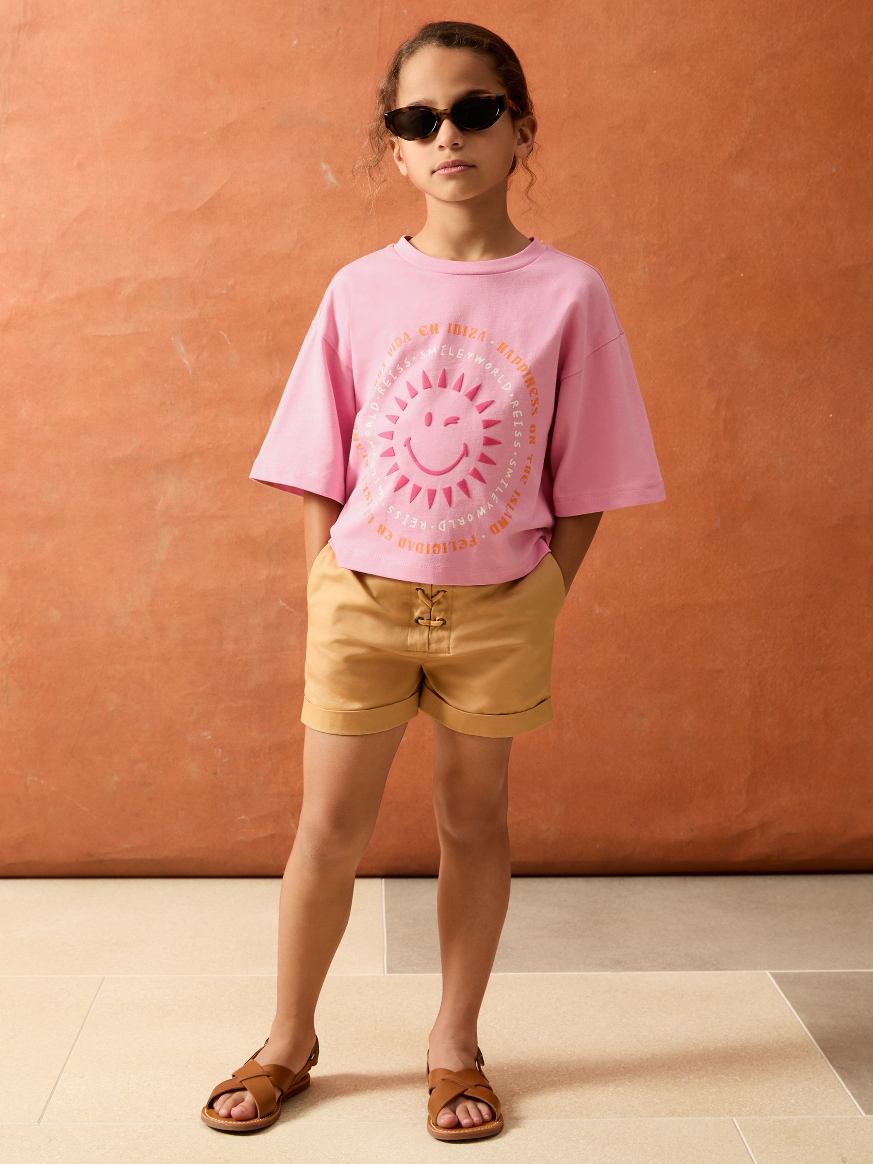 4-9 yrs SmileyWorld | Sun-Print T-Shirt in Pink - Image 1 of 5 4-9 yrs SmileyWorld | Sun-Print T-Shirt in Pink - Image 1 of 5