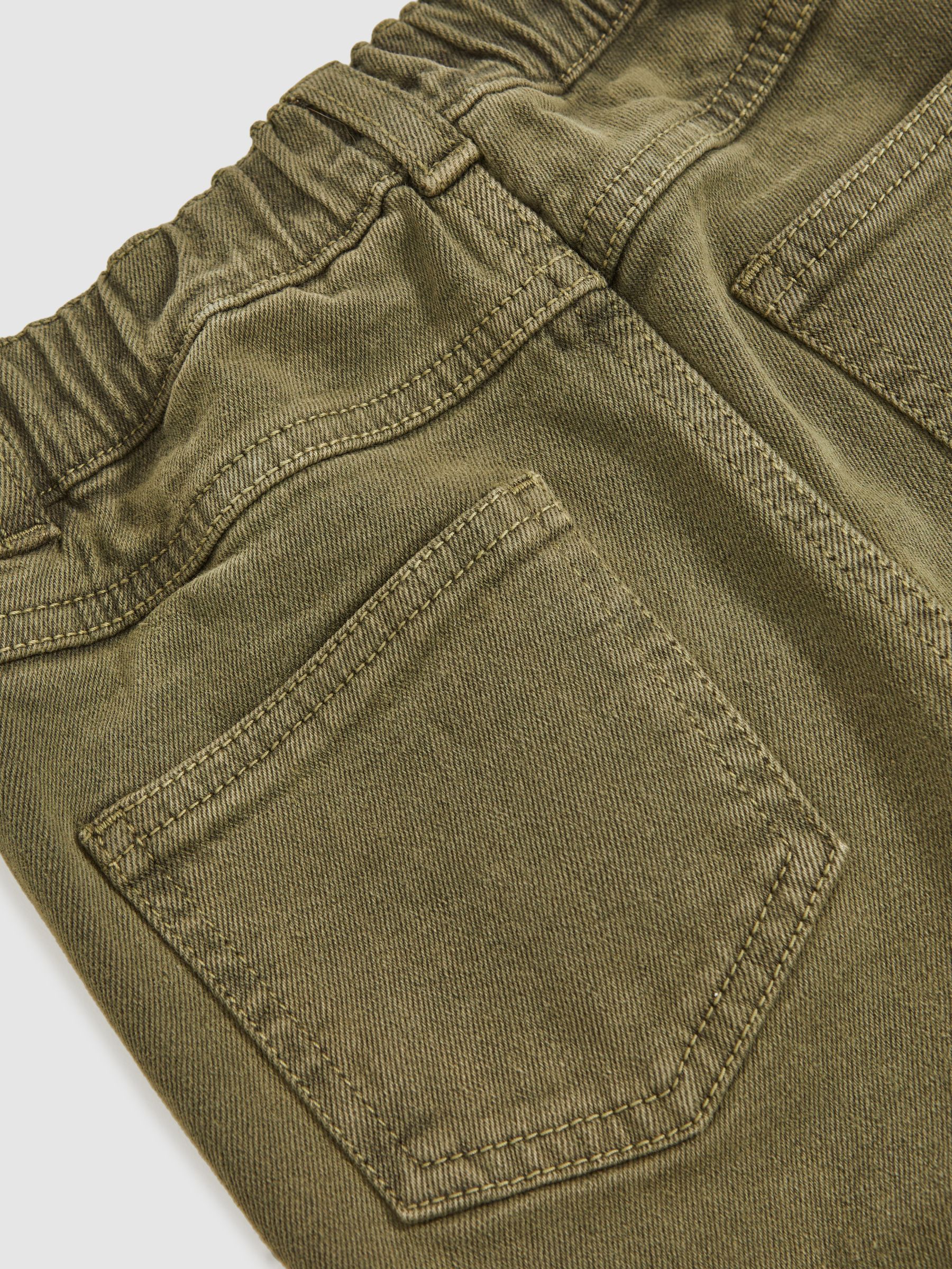 9-13 yrs Straight-Leg Mid-Rise Jeans in Khaki - Image 4 of 4