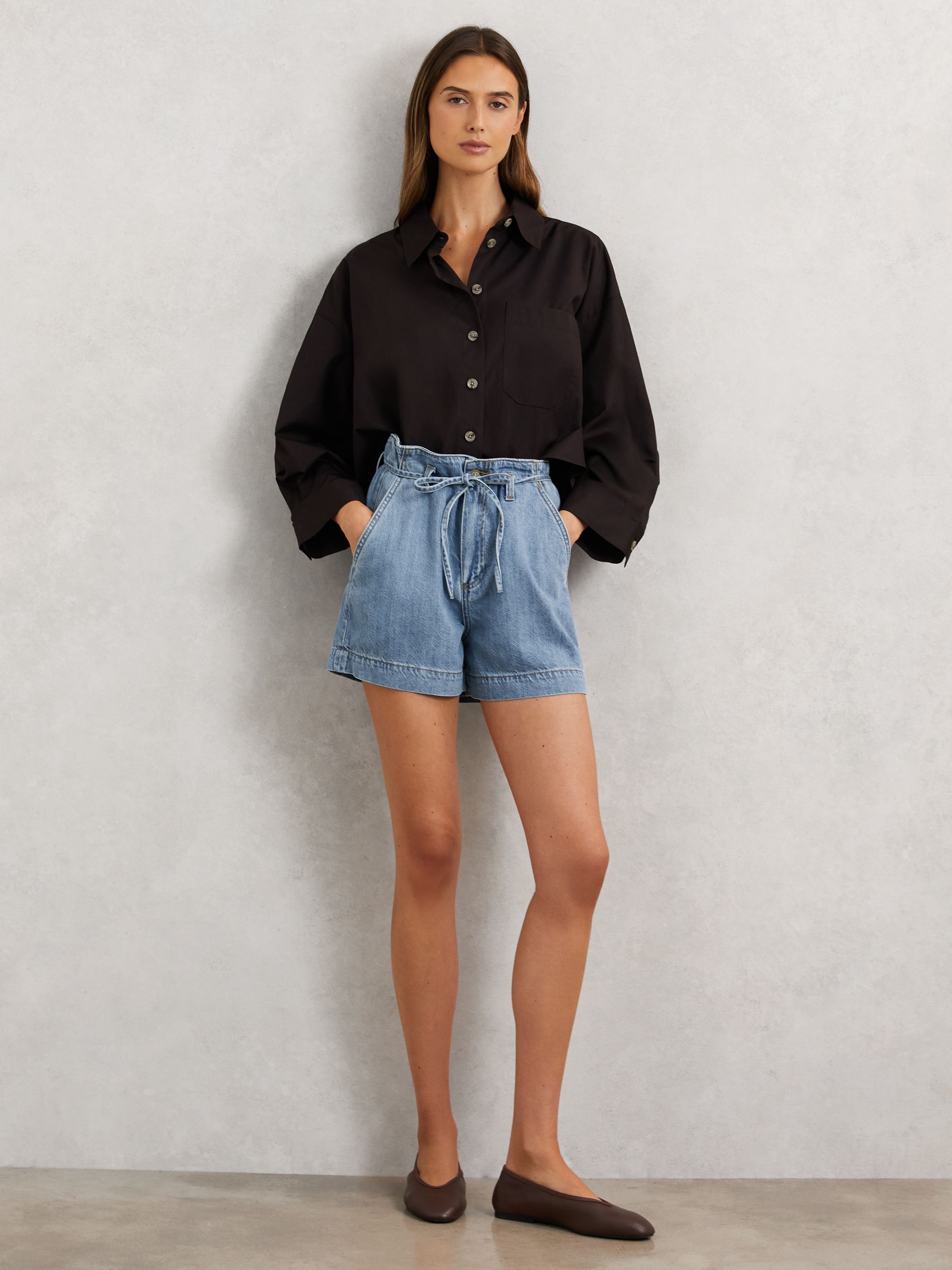 Paige Anessa Shorts in Light Blue - Image 1 of 5