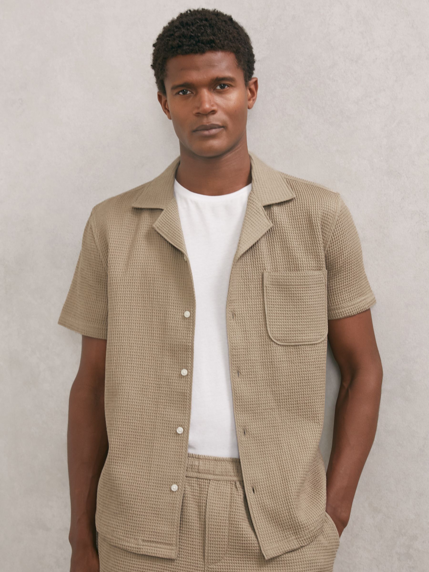 Paige Agoura Shirt in Light Brown - Image 1 of 5