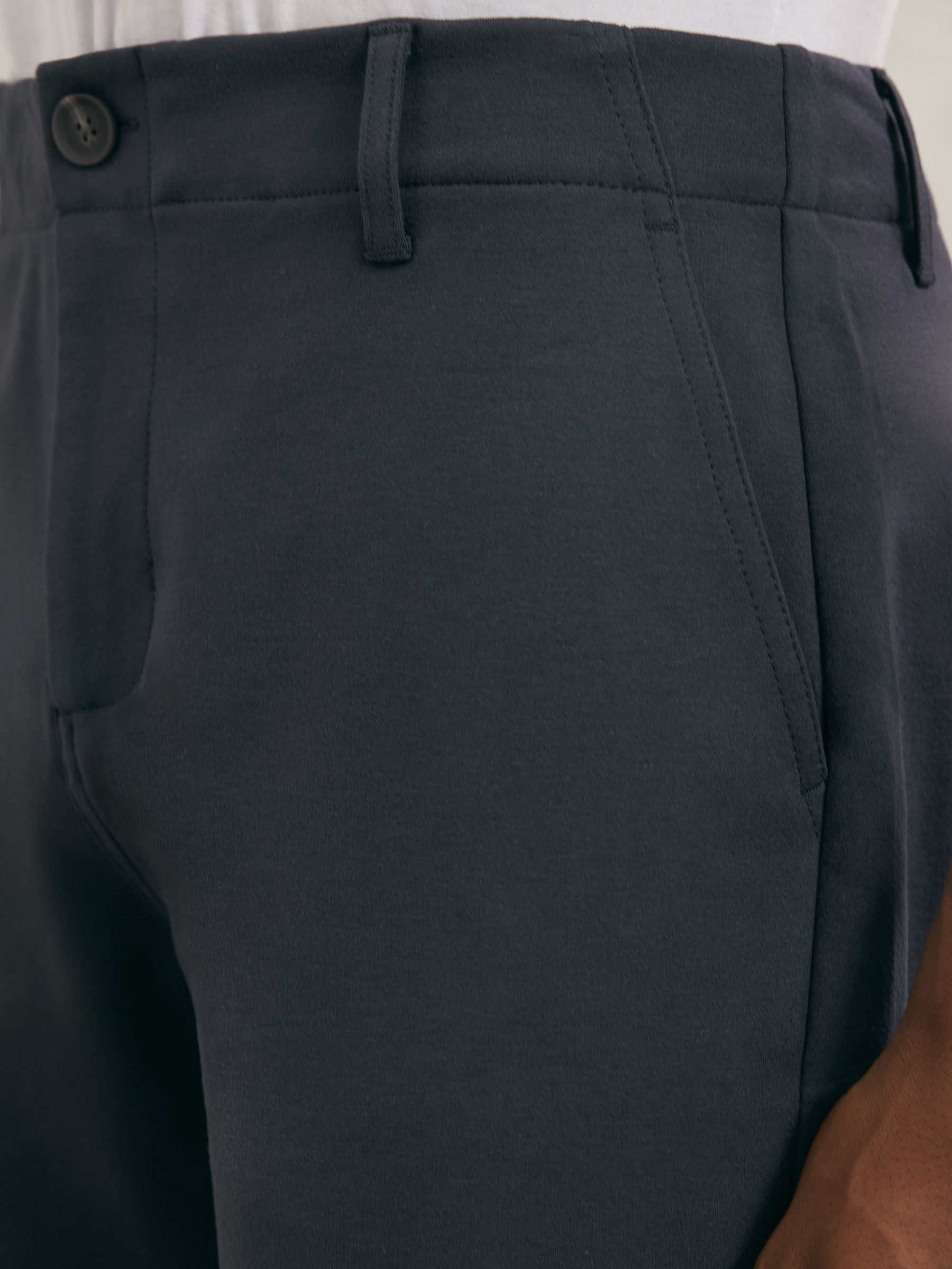 Paige Slim-Fit Stretch Shorts in Navy - Image 3 of 5