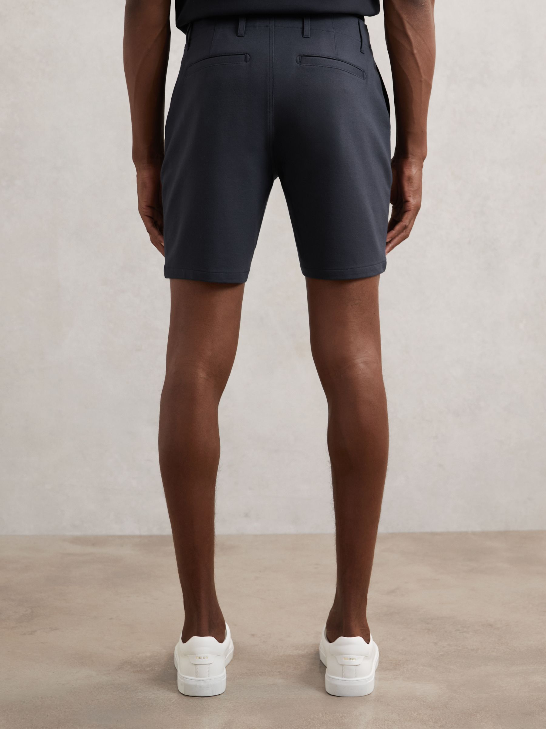 Paige Slim-Fit Stretch Shorts in Moon Shadow Blue - Image 5 of 6