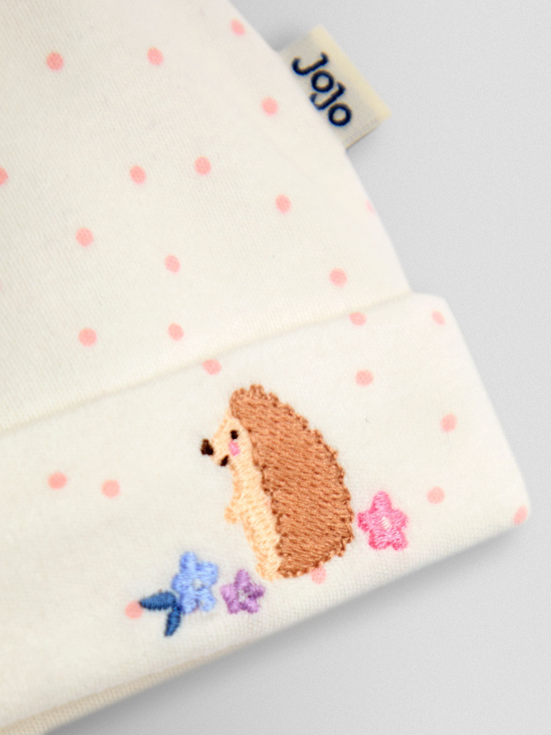 Cream Hedgehog Appliqué Hat - Image 3 of 3 Cream Hedgehog Appliqué Hat - Image 3 of 3