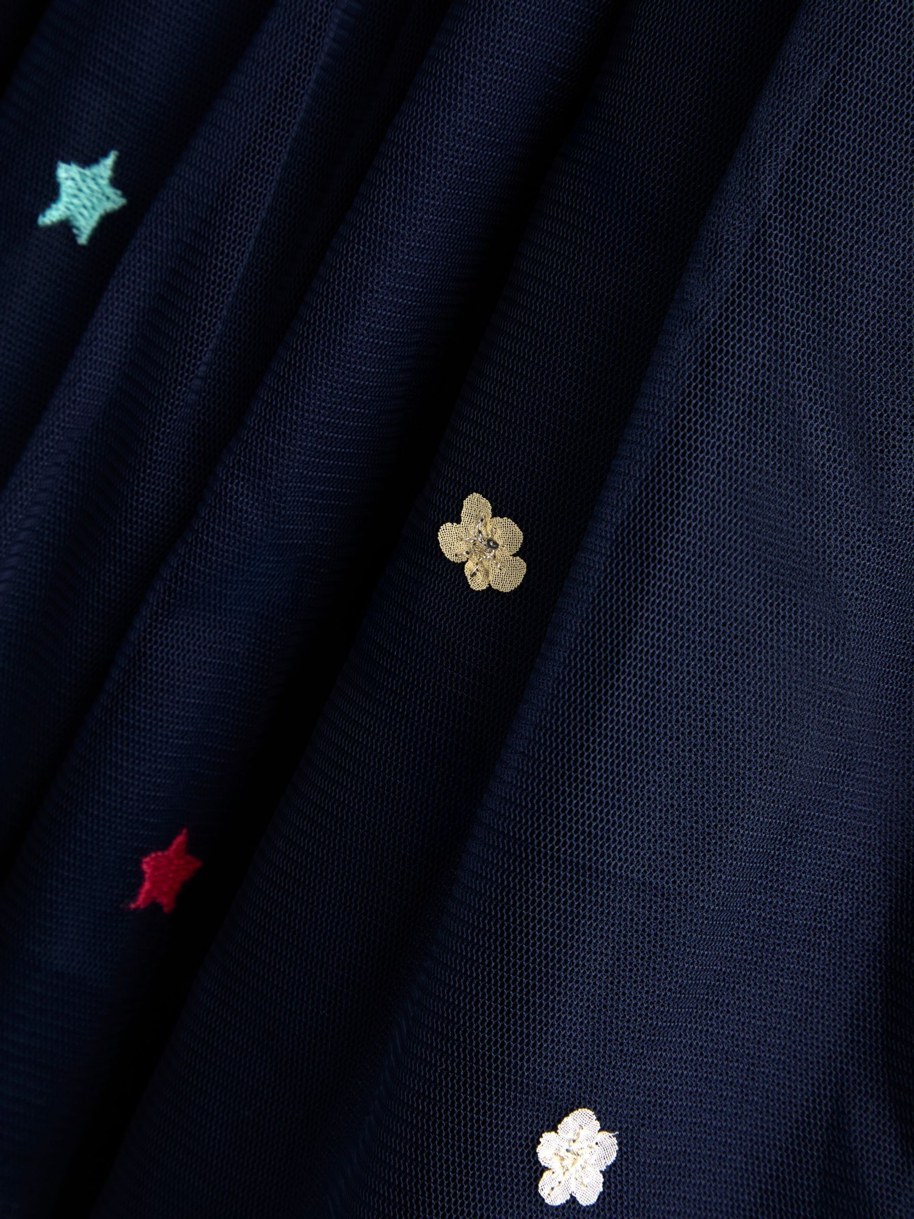 Navy Blue Unicorn Appliqué Tulle Party Dress - Image 4 of 4