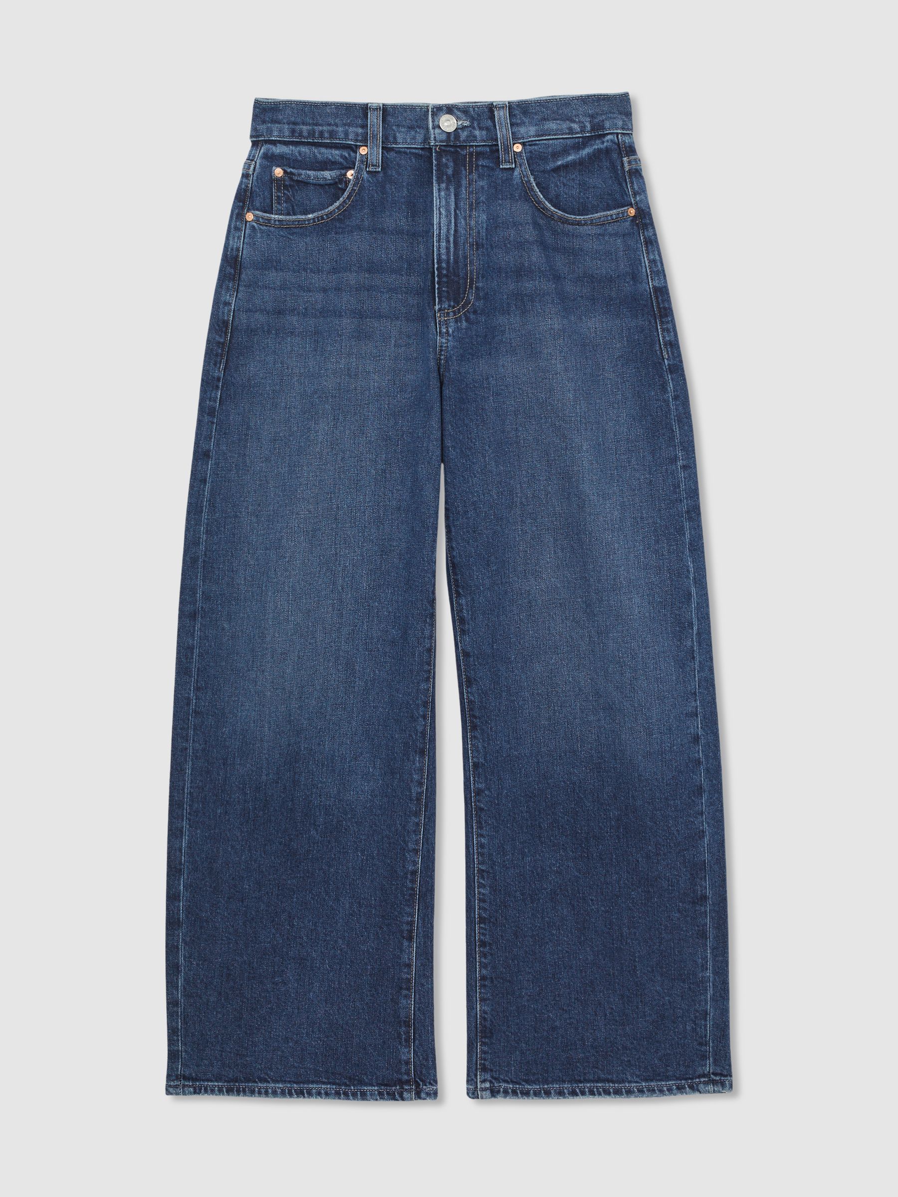 Paige Arellia Ankle Jeans in Mid Blue - Image 2 of 5 Paige Arellia Ankle Jeans in Mid Blue - Image 2 of 5