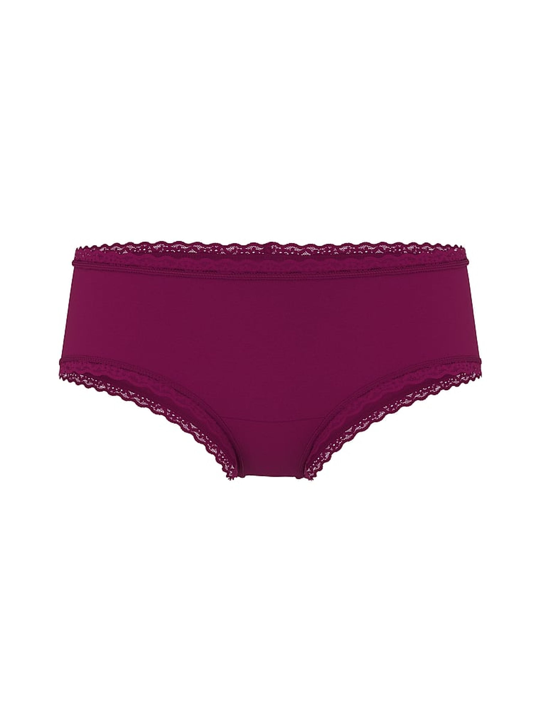 Fresh Jam Purple Cheeky Cotton Lace Waist Knickers - Image 3 of 3