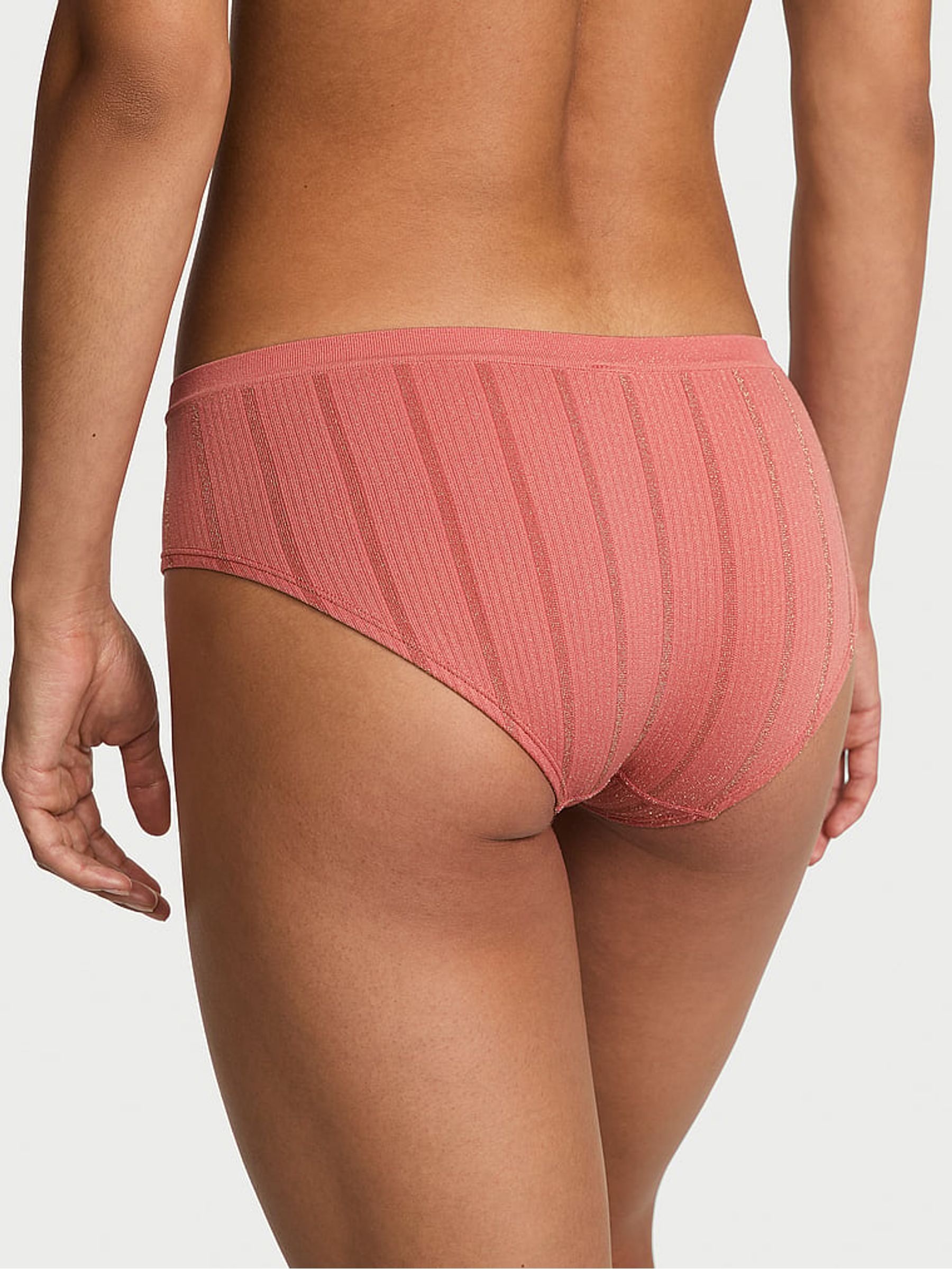 Seductive Rose Pink Stripe Hipster Knickers - Image 2 of 2