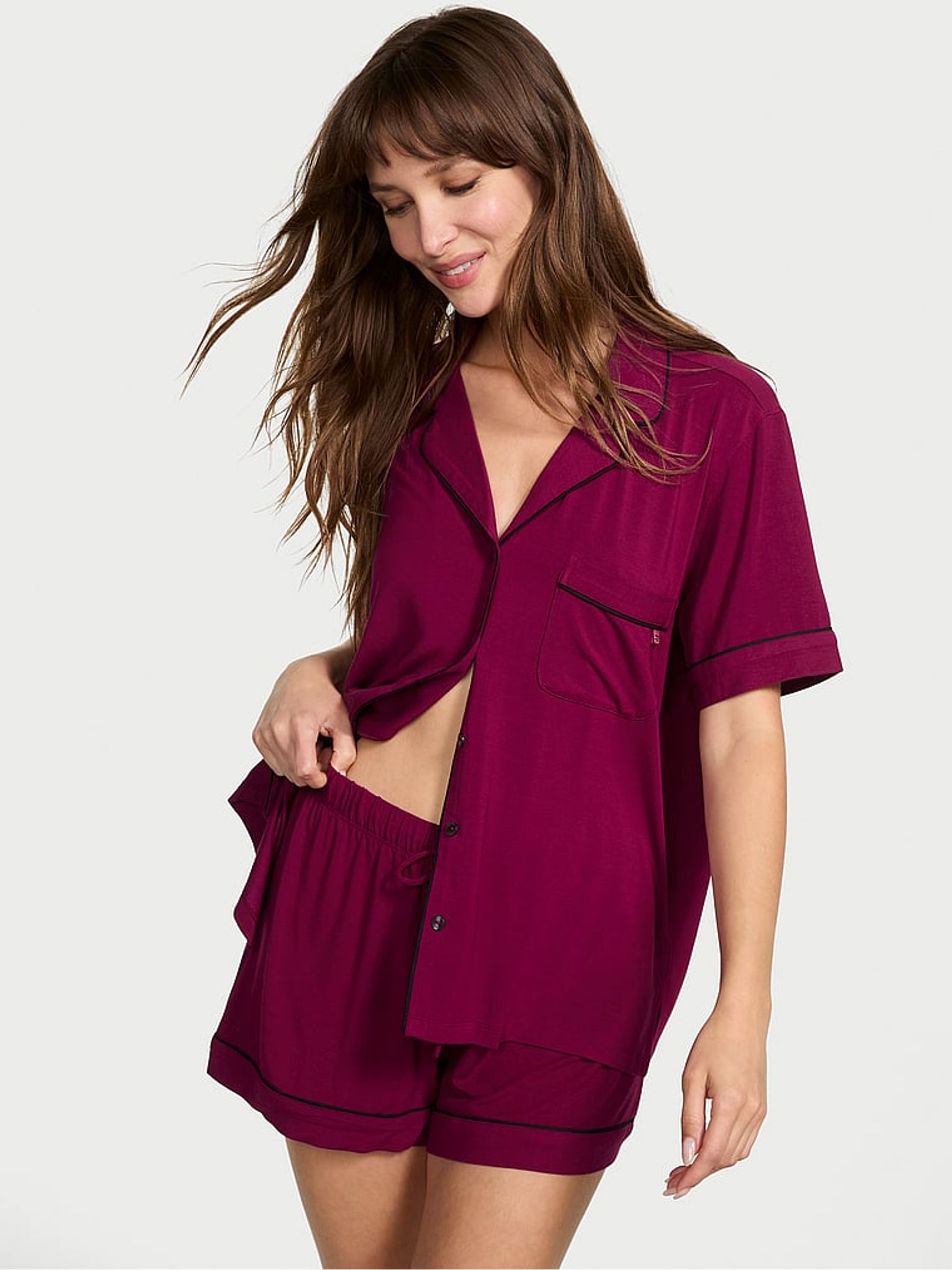 Fresh Jam Purple Modal Short Pyjamas Set - Image 1 of 3