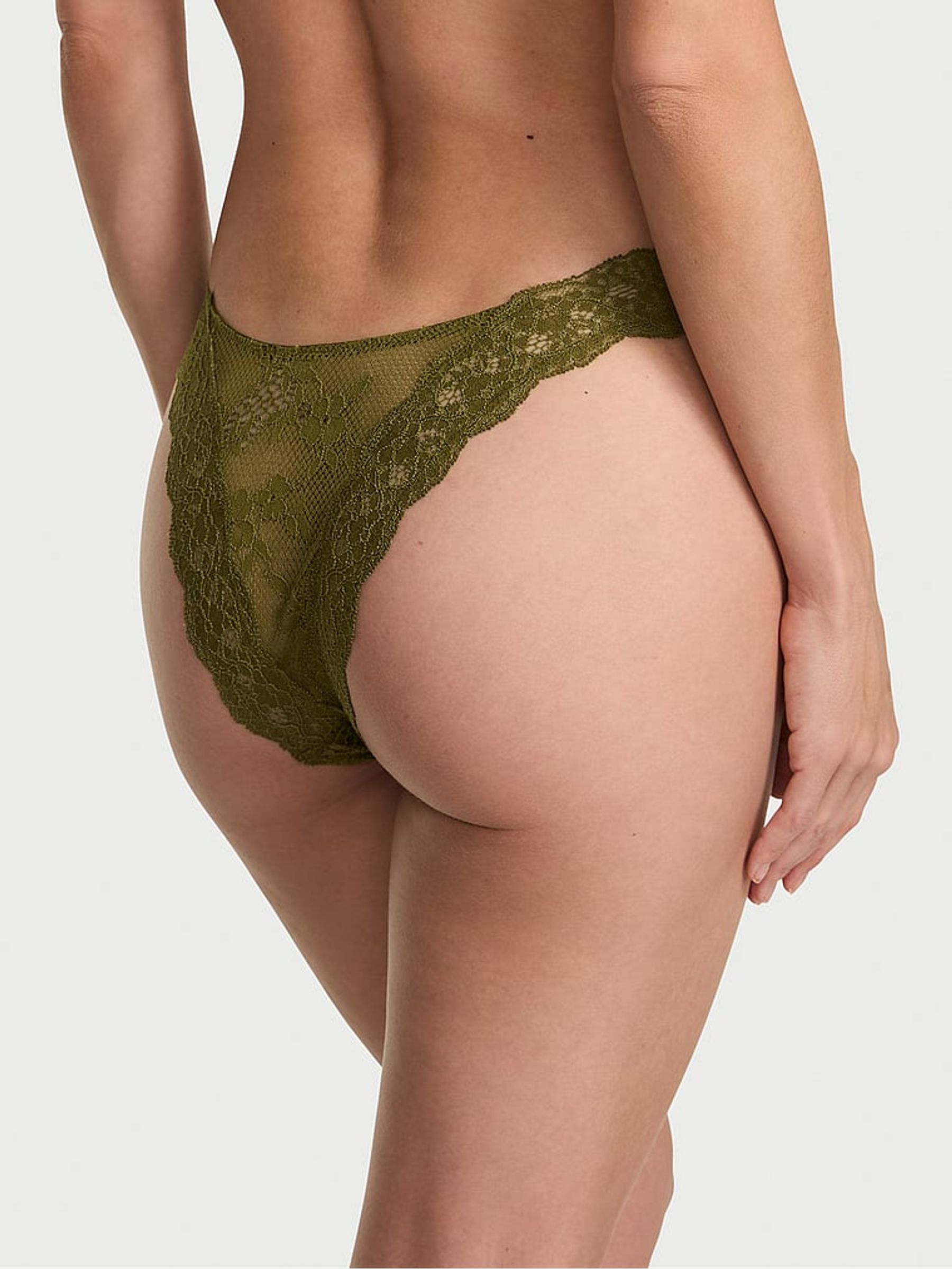 Green Chameleon Brazilian Lace Knickers - Image 2 of 4