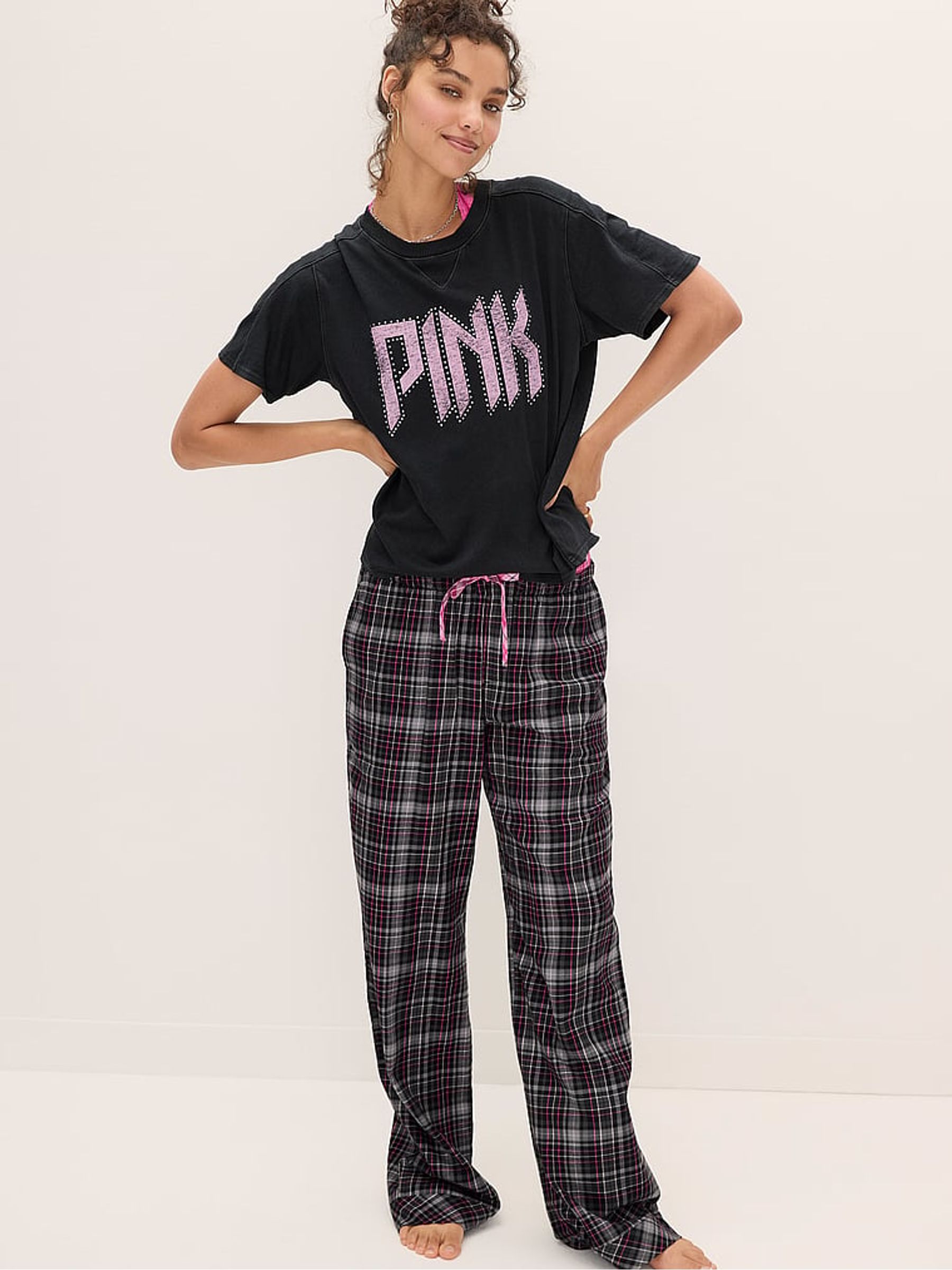 Black Boyfriend Pyjama Bottoms - Image 3 of 3
