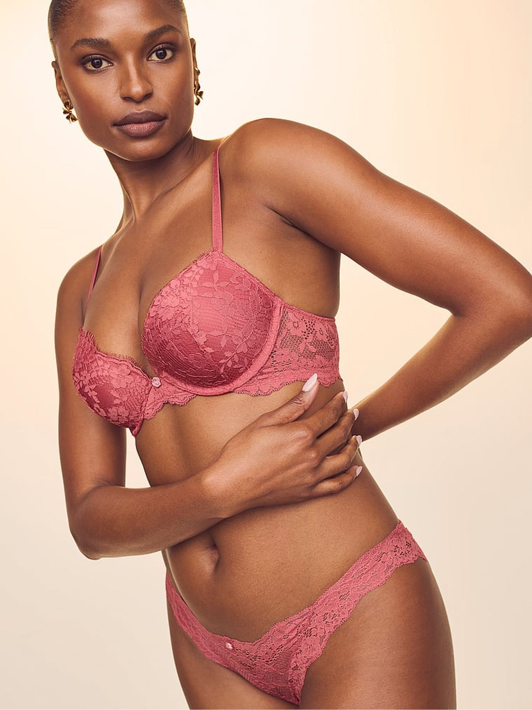 Seductive Rose Pink Bikini Lace Knickers - Image 3 of 4