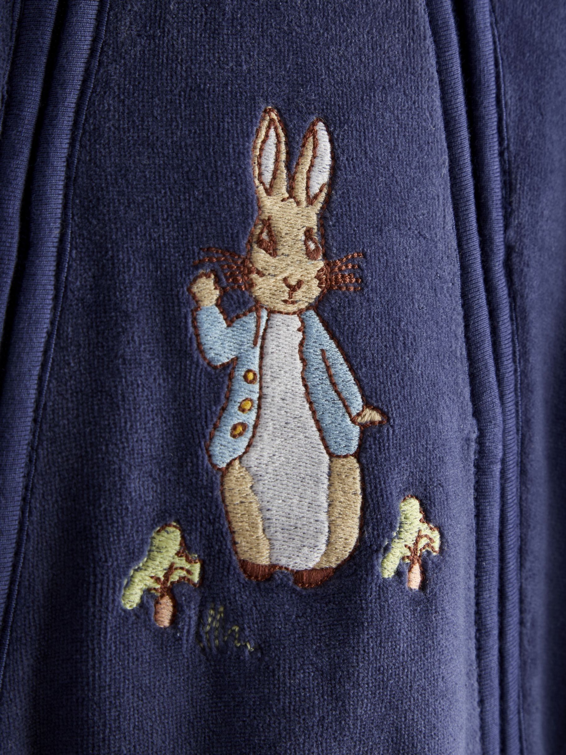 Navy Peter Rabbit Velour Appliqué Pramsuit - Image 4 of 4